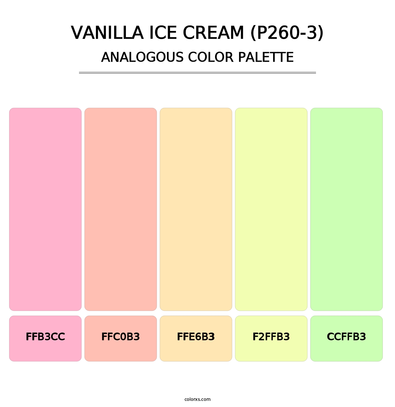 Vanilla Ice Cream (P260-3) - Analogous Color Palette