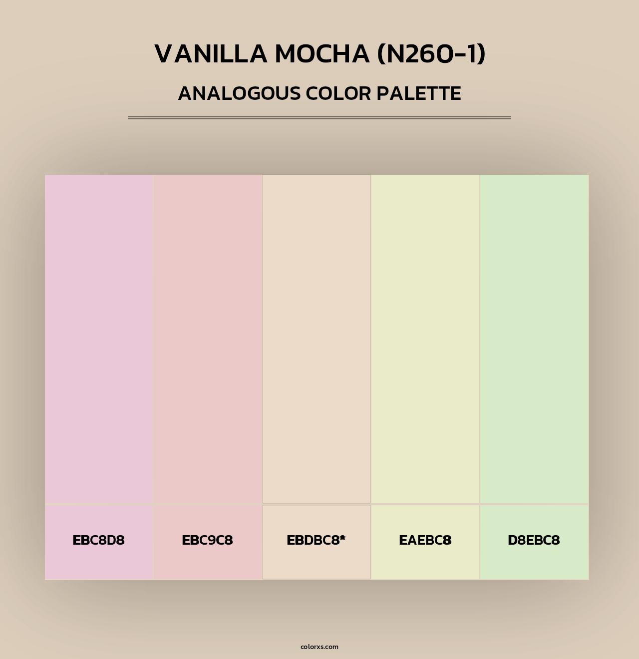 Vanilla Mocha (N260-1) - Analogous Color Palette