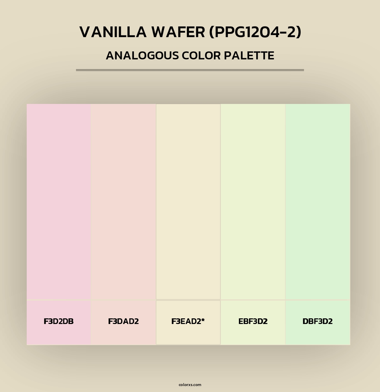 Vanilla Wafer (PPG1204-2) - Analogous Color Palette