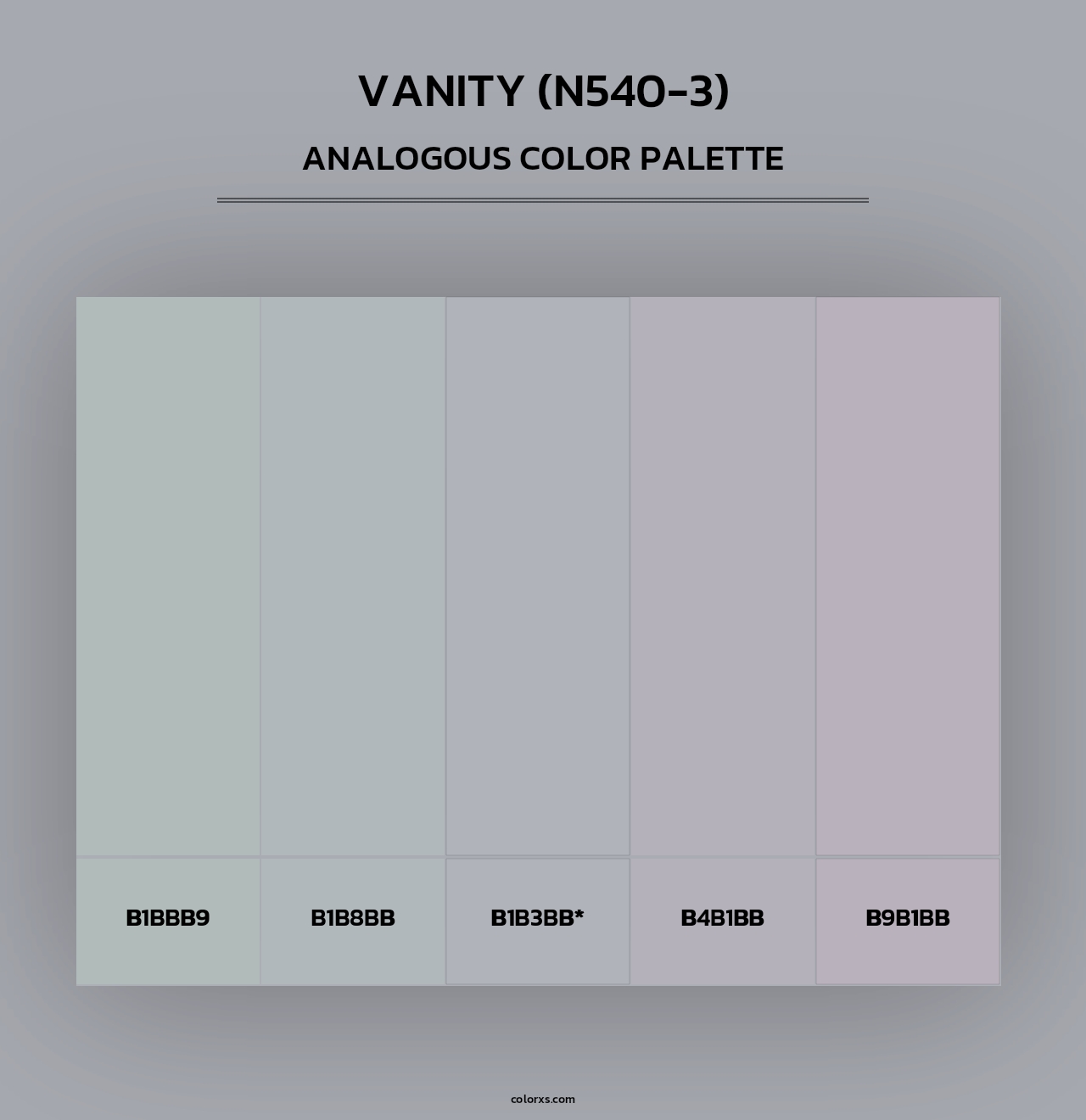 Vanity (N540-3) - Analogous Color Palette