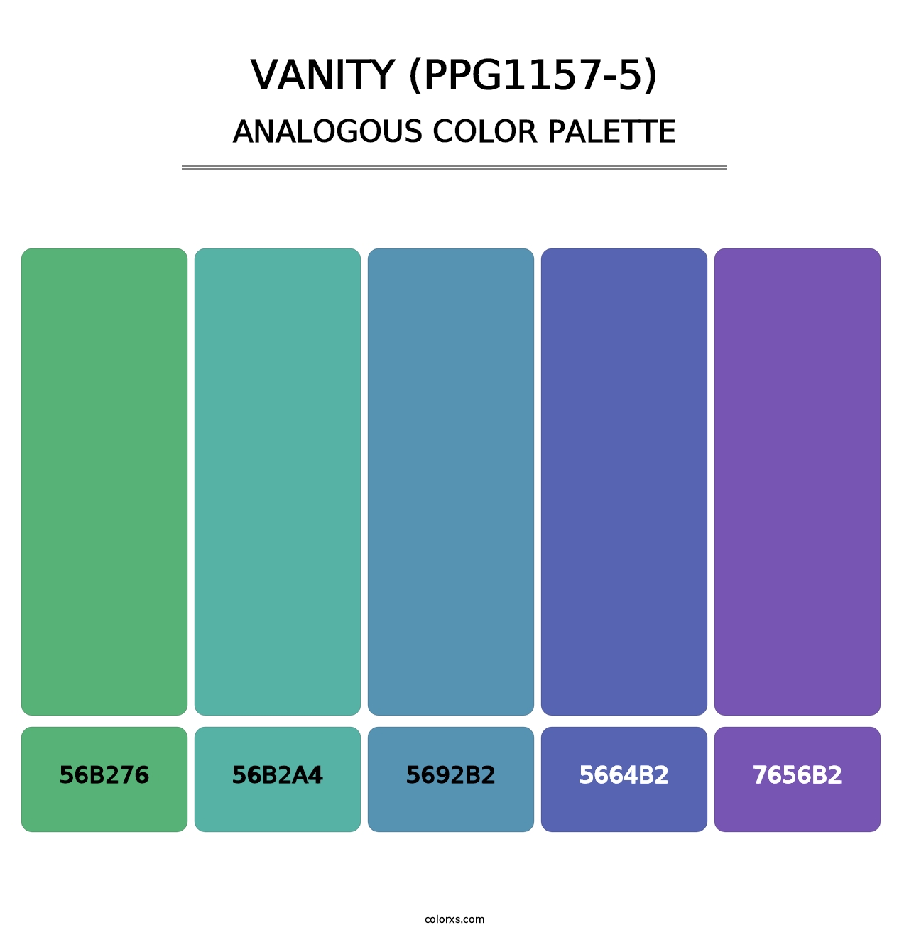 Vanity (PPG1157-5) - Analogous Color Palette