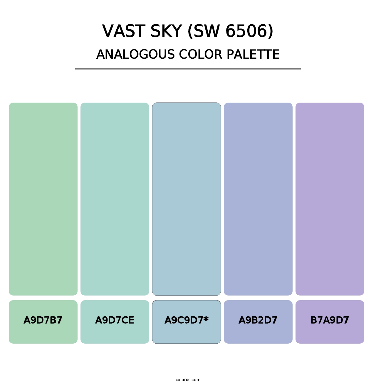 Vast Sky (SW 6506) - Analogous Color Palette