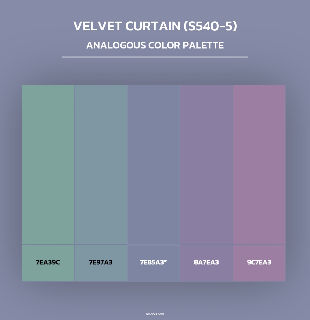 Velvet Curtain (S540-5) - Analogous Color Palette
