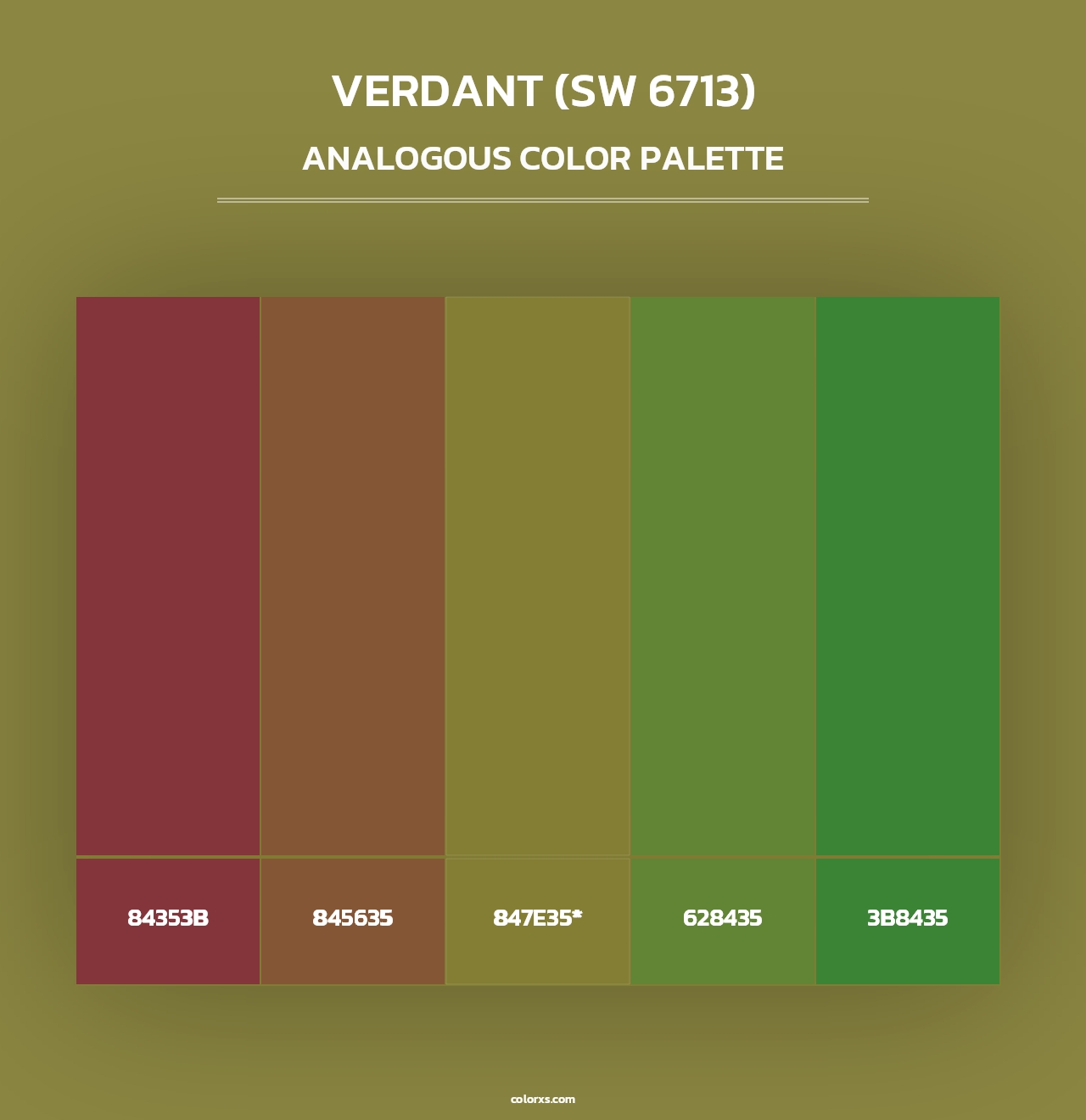 Verdant (SW 6713) - Analogous Color Palette