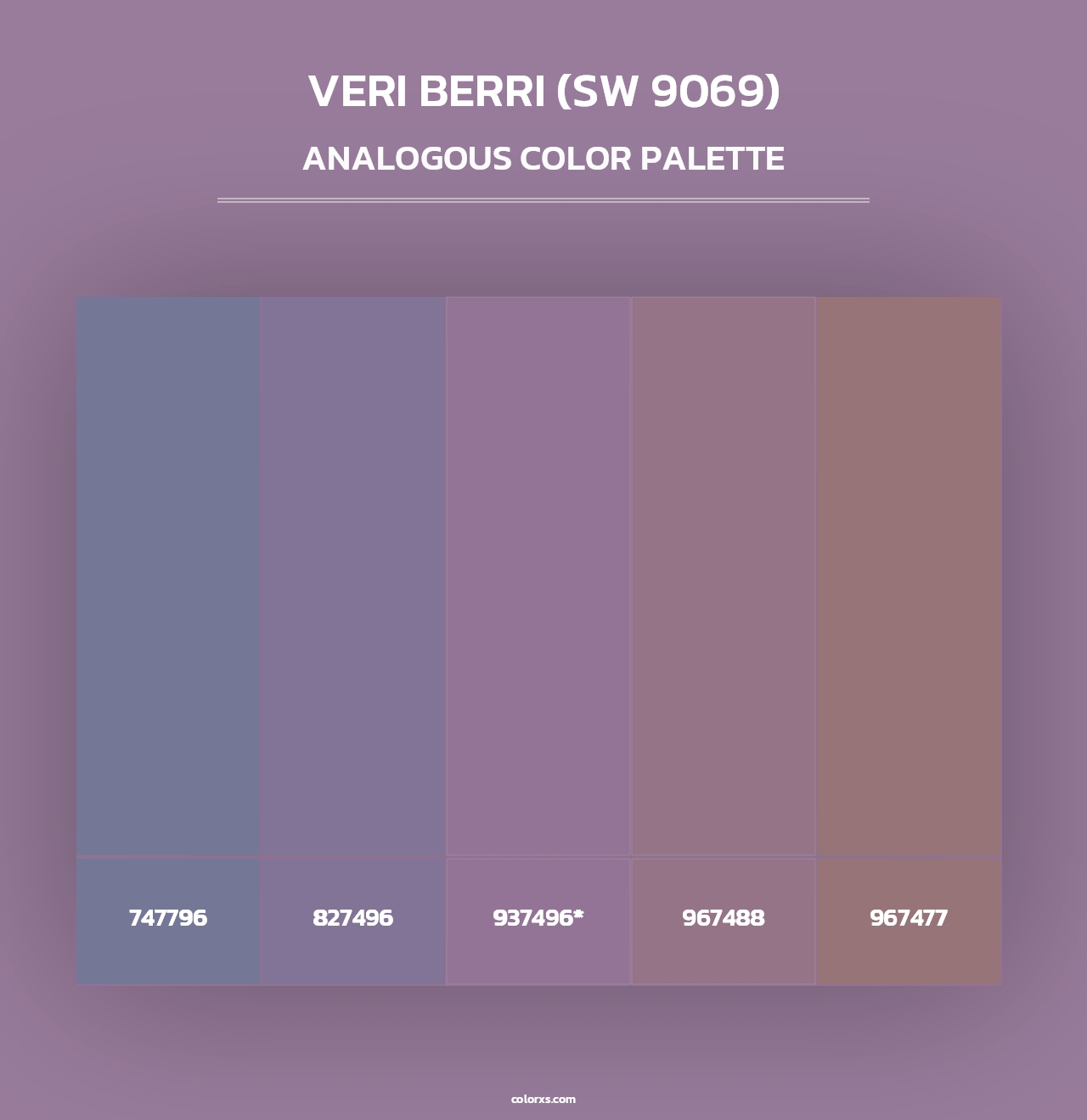 Veri Berri (SW 9069) - Analogous Color Palette