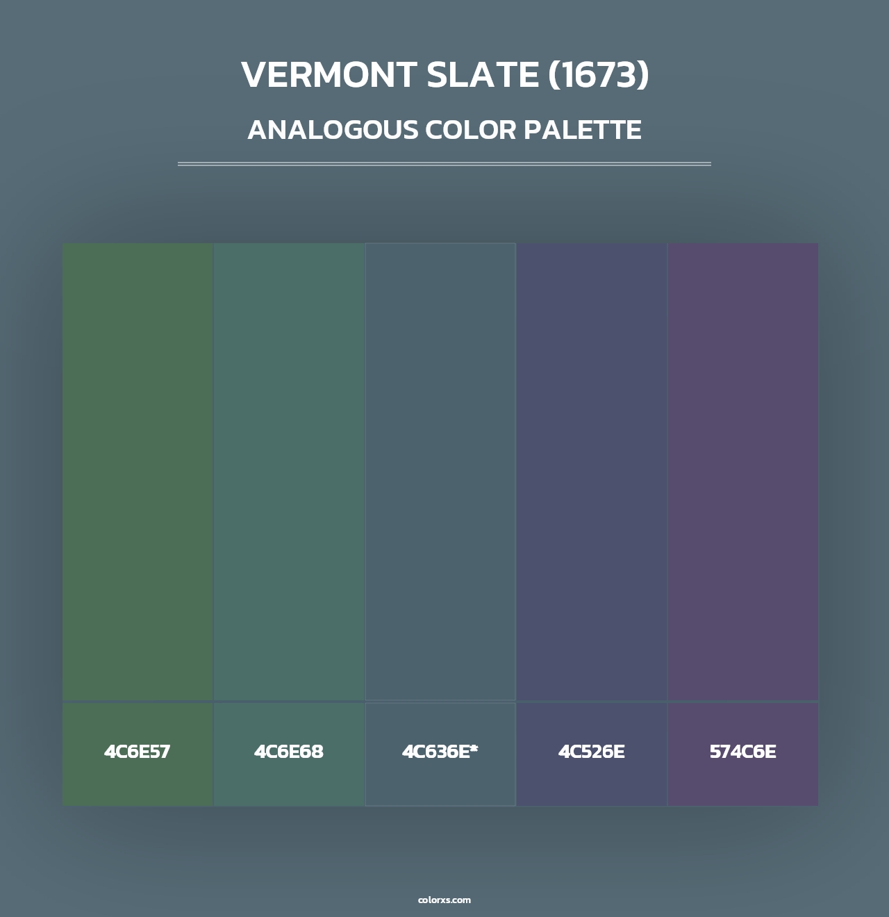 Vermont Slate (1673) - Analogous Color Palette