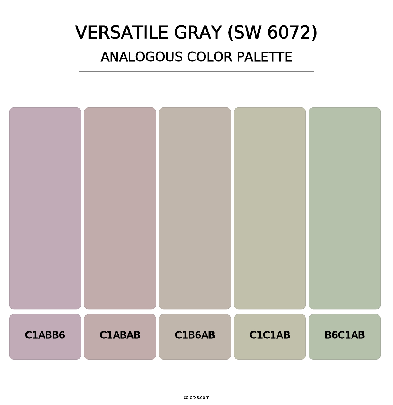 Versatile Gray (SW 6072) - Analogous Color Palette