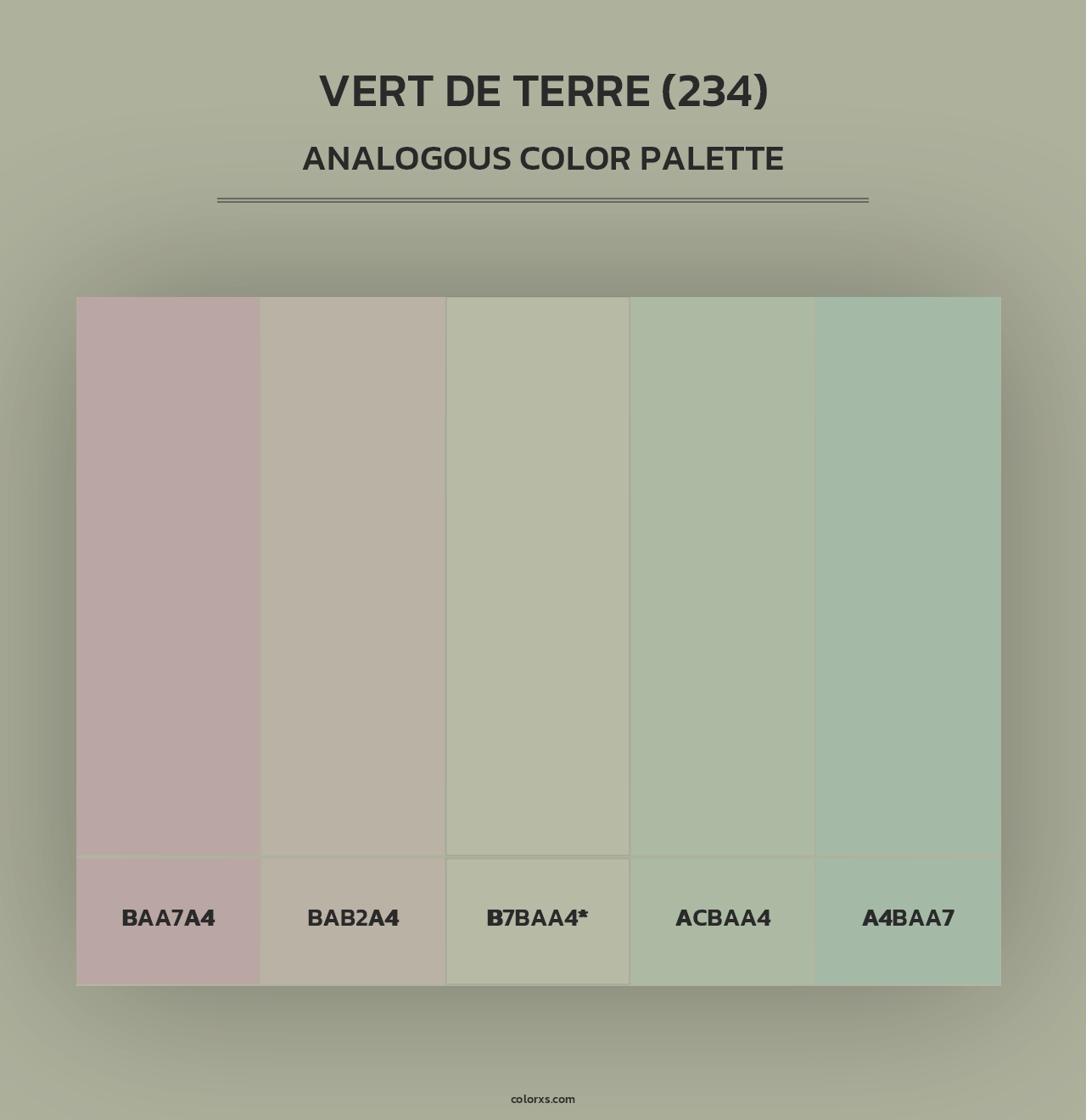Vert de Terre (234) - Analogous Color Palette