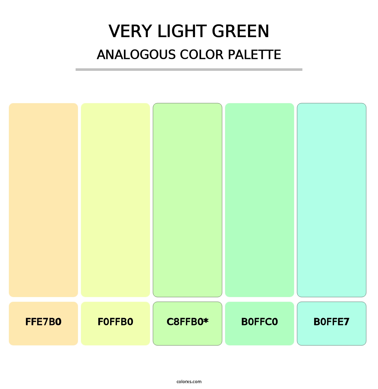 Very Light Green - Analogous Color Palette