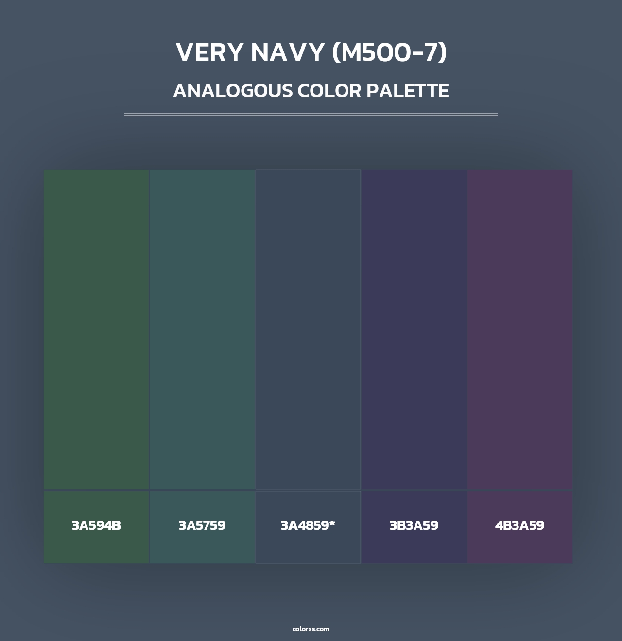 Very Navy (M500-7) - Analogous Color Palette