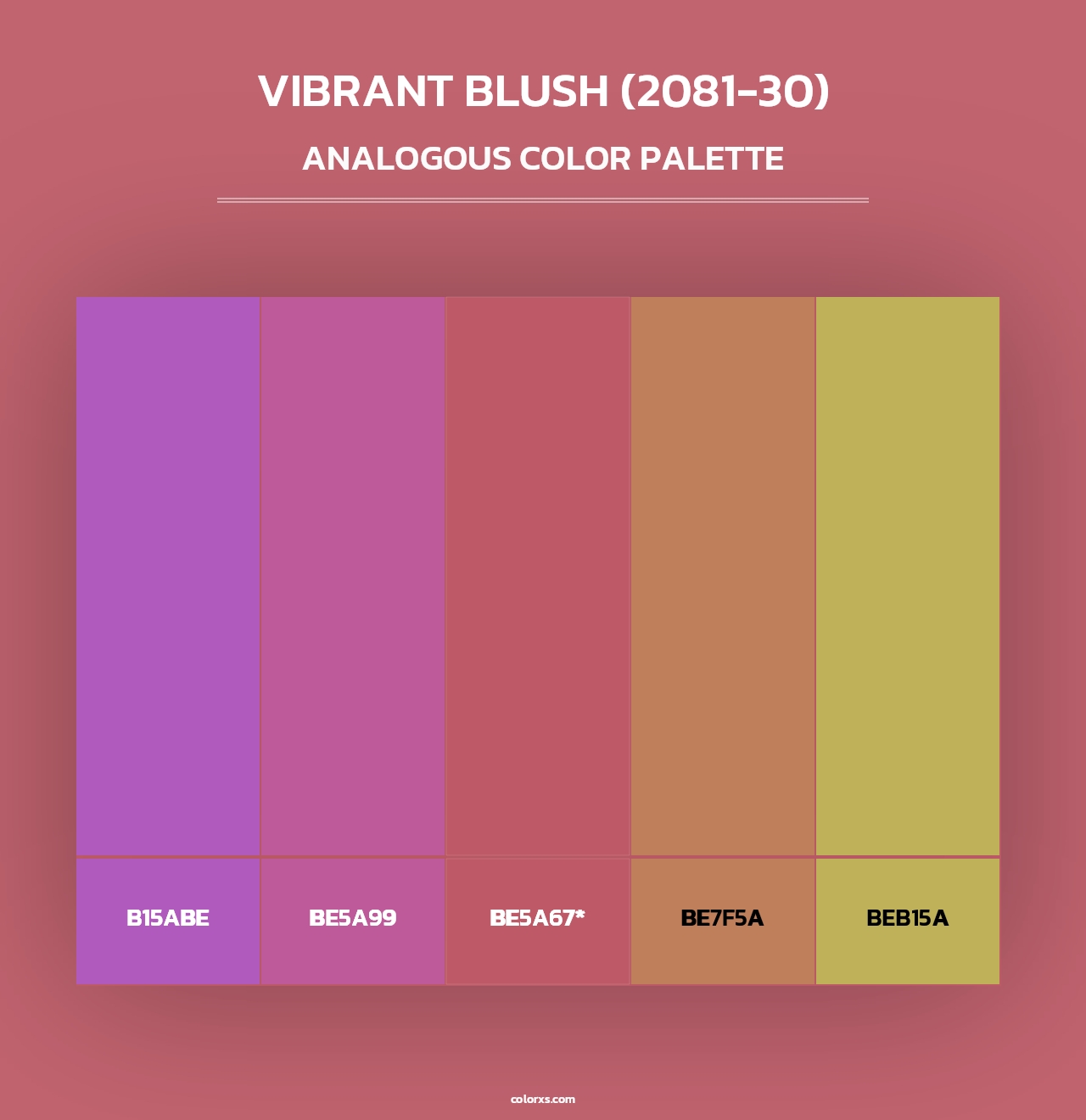Vibrant Blush (2081-30) - Analogous Color Palette
