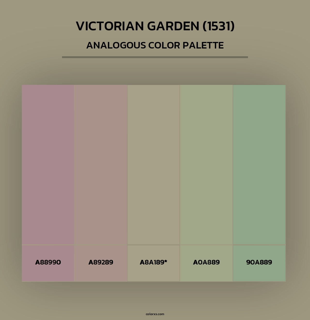 Victorian Garden (1531) - Analogous Color Palette