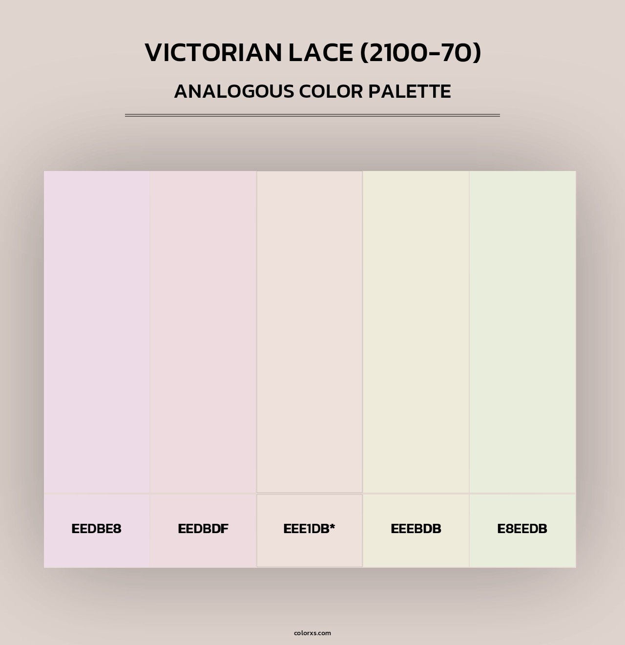 Victorian Lace (2100-70) - Analogous Color Palette