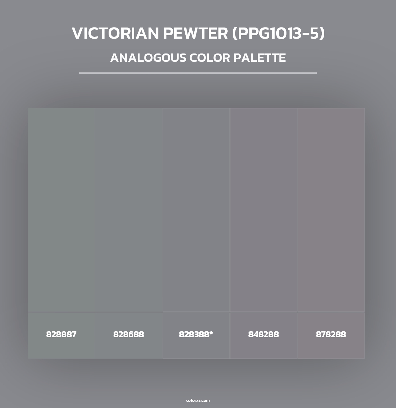 Victorian Pewter (PPG1013-5) - Analogous Color Palette