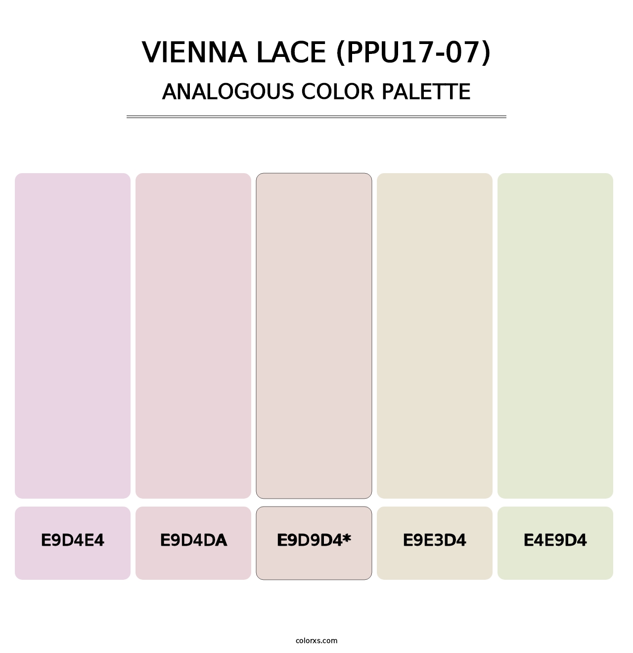 Vienna Lace (PPU17-07) - Analogous Color Palette