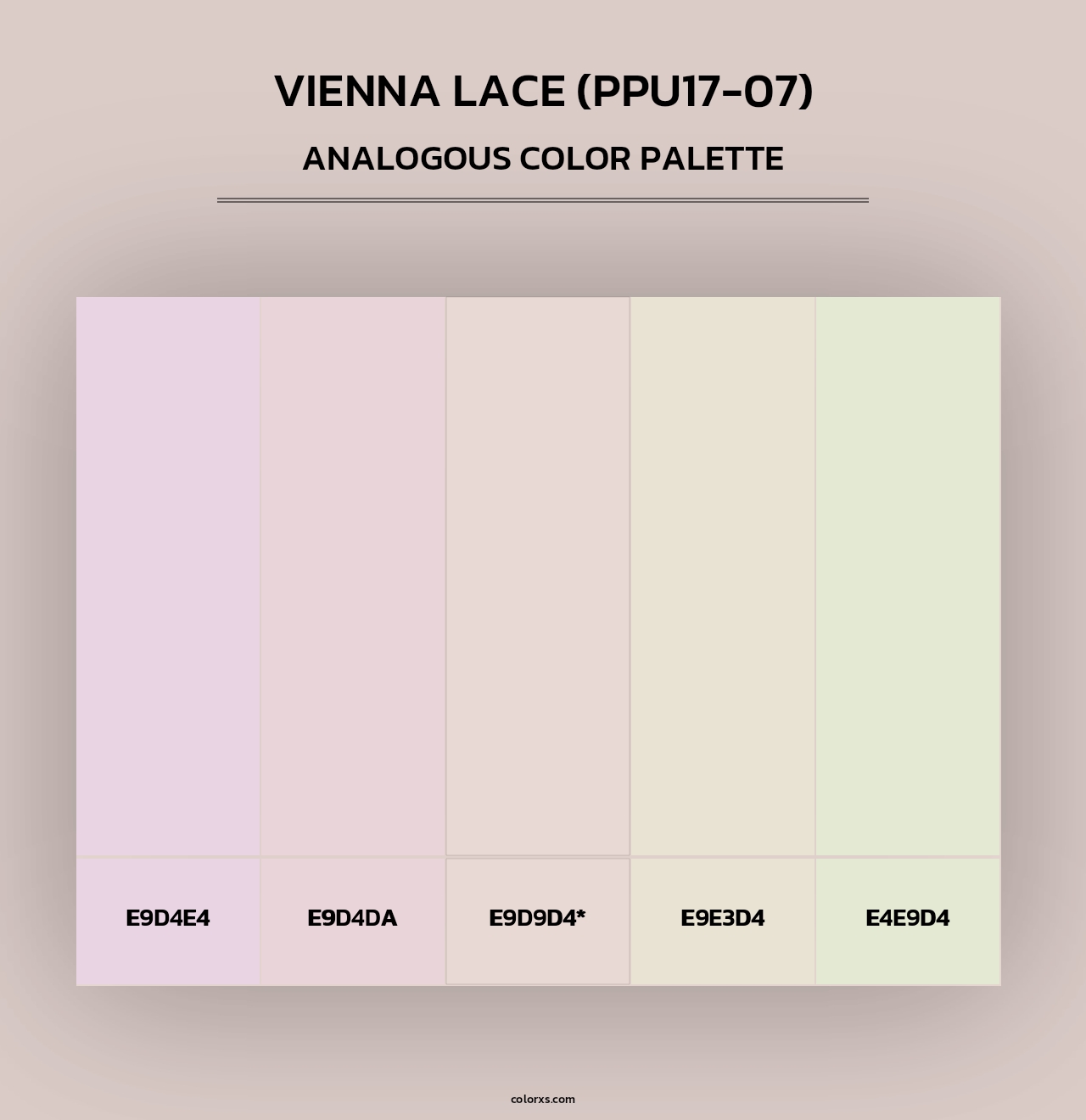 Vienna Lace (PPU17-07) - Analogous Color Palette