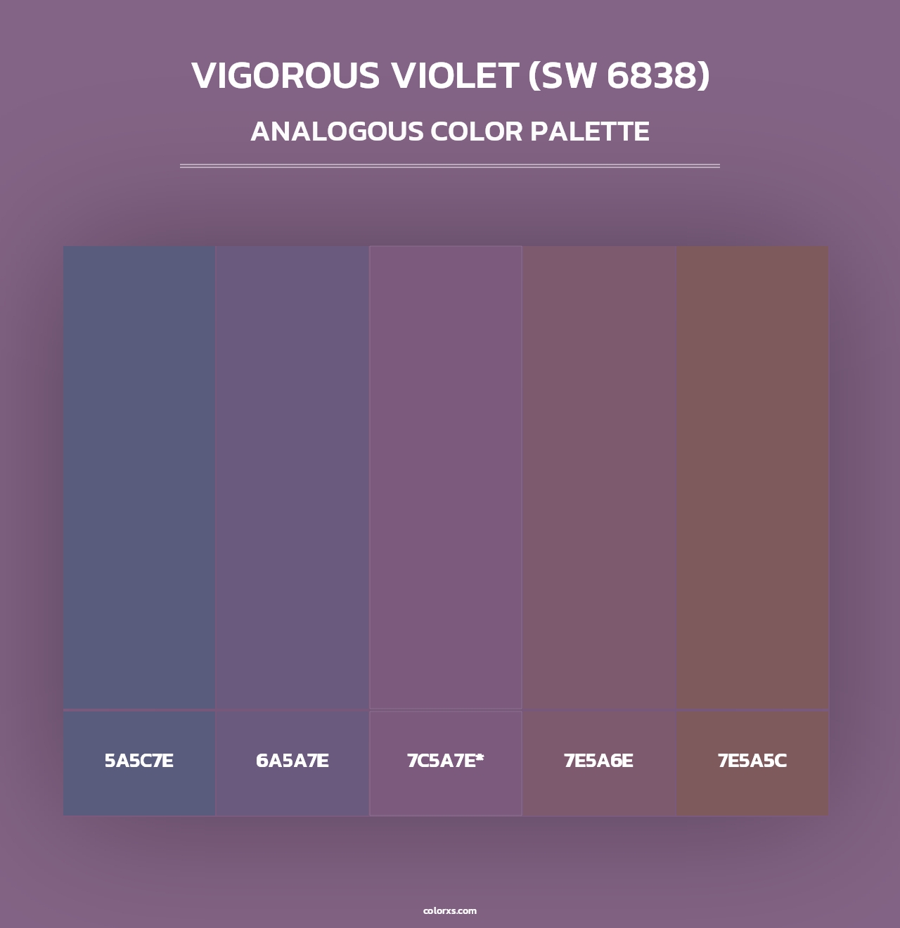 Vigorous Violet (SW 6838) - Analogous Color Palette