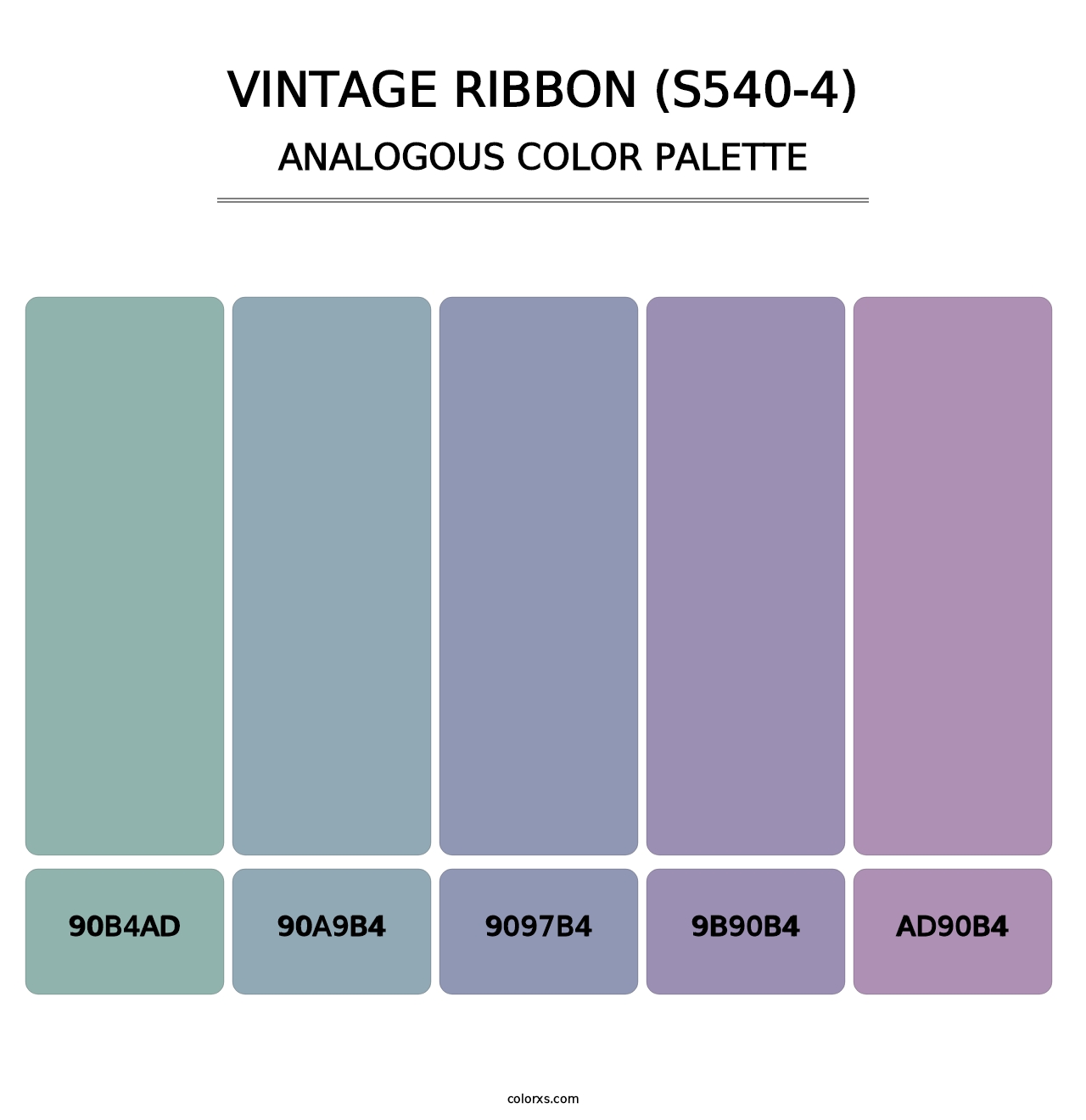 Vintage Ribbon (S540-4) - Analogous Color Palette