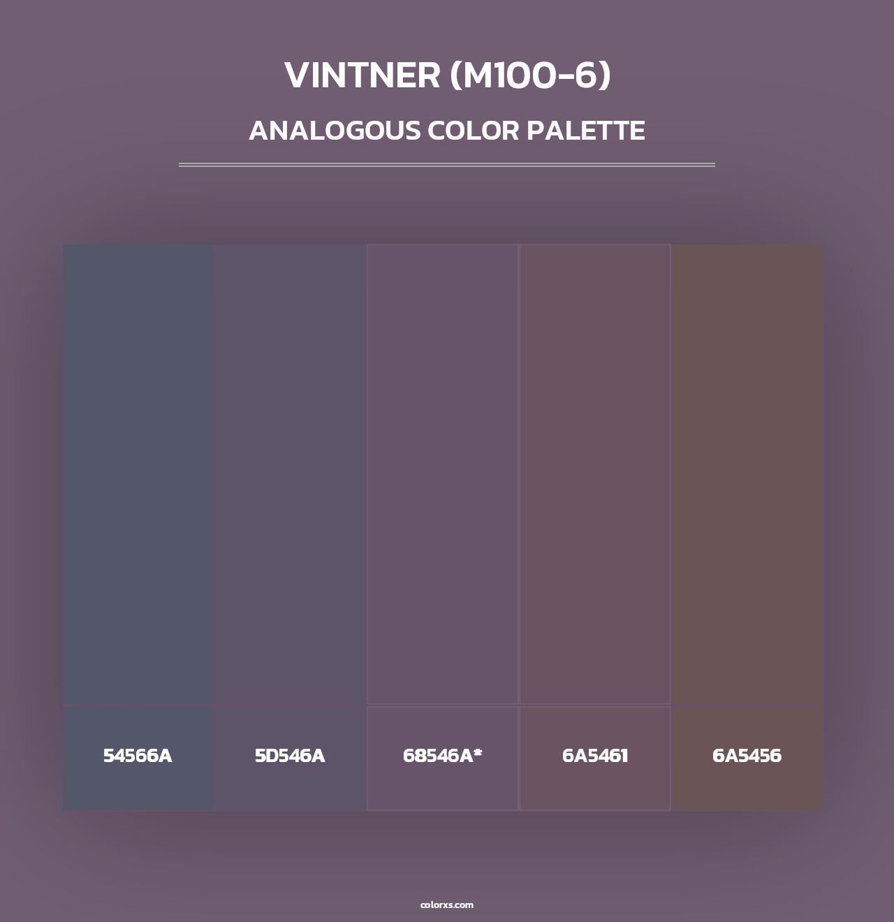 Vintner (M100-6) - Analogous Color Palette