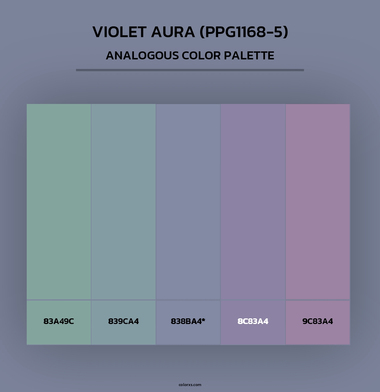 Violet Aura (PPG1168-5) - Analogous Color Palette