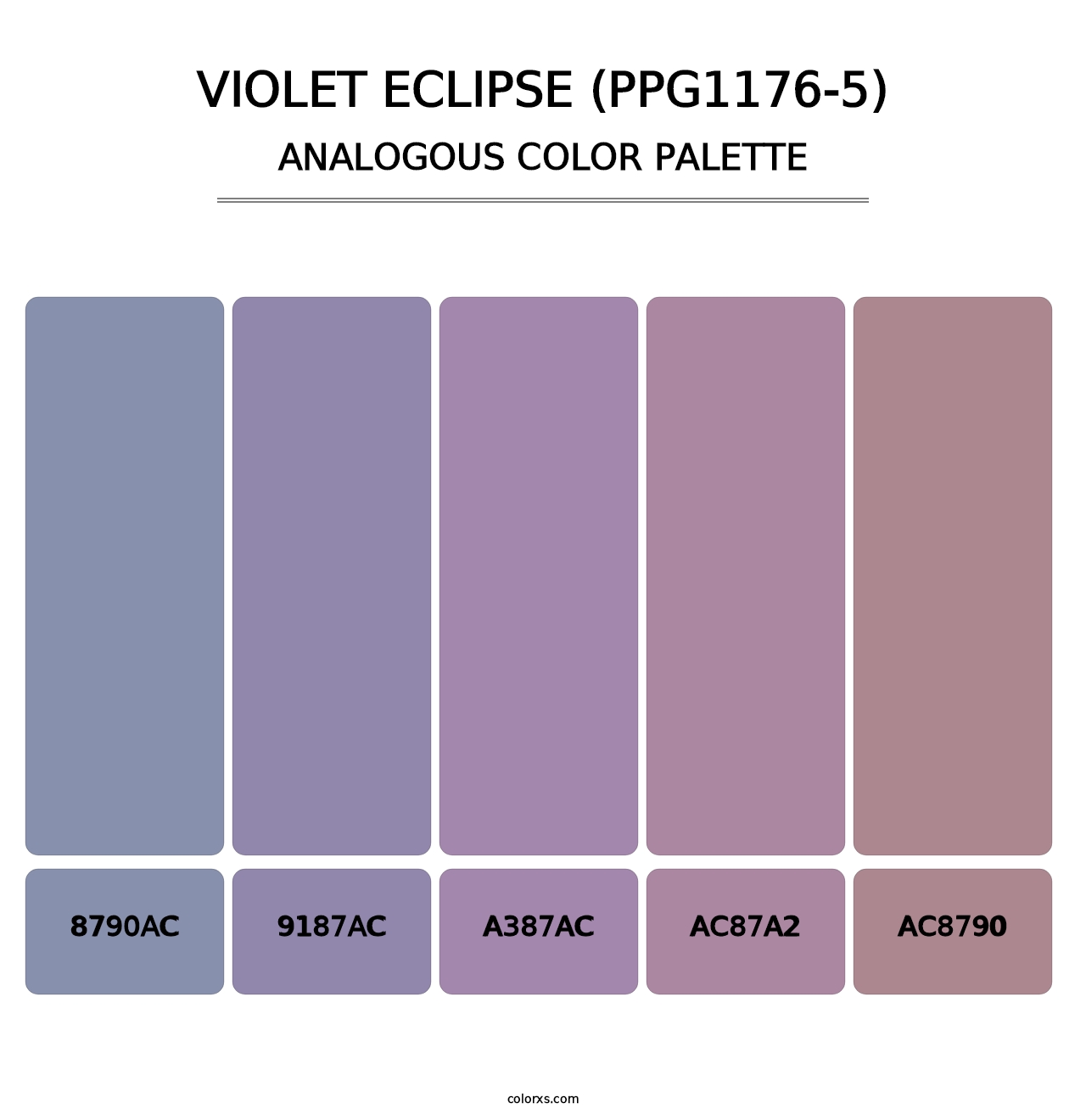 Violet Eclipse (PPG1176-5) - Analogous Color Palette