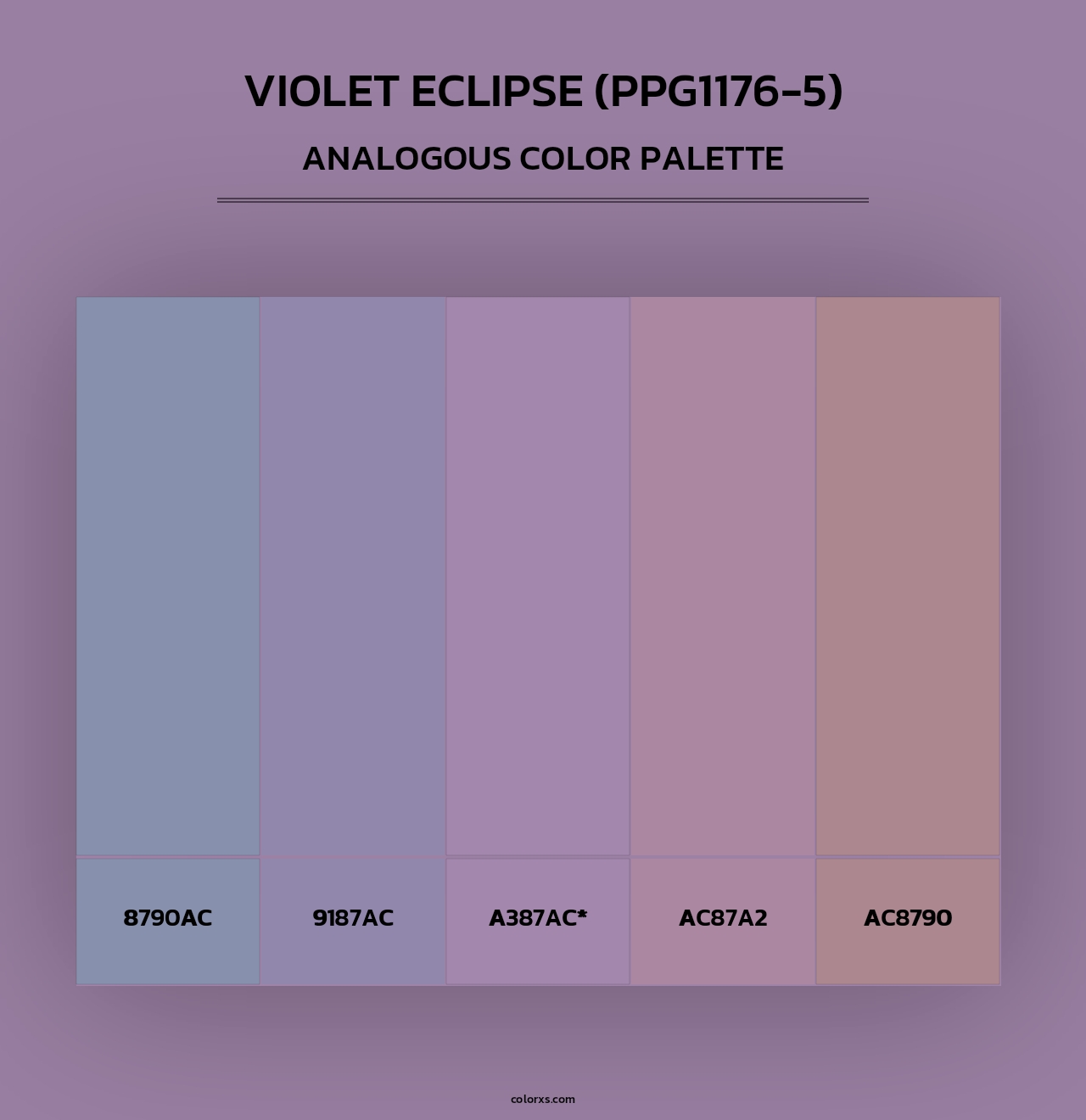 Violet Eclipse (PPG1176-5) - Analogous Color Palette