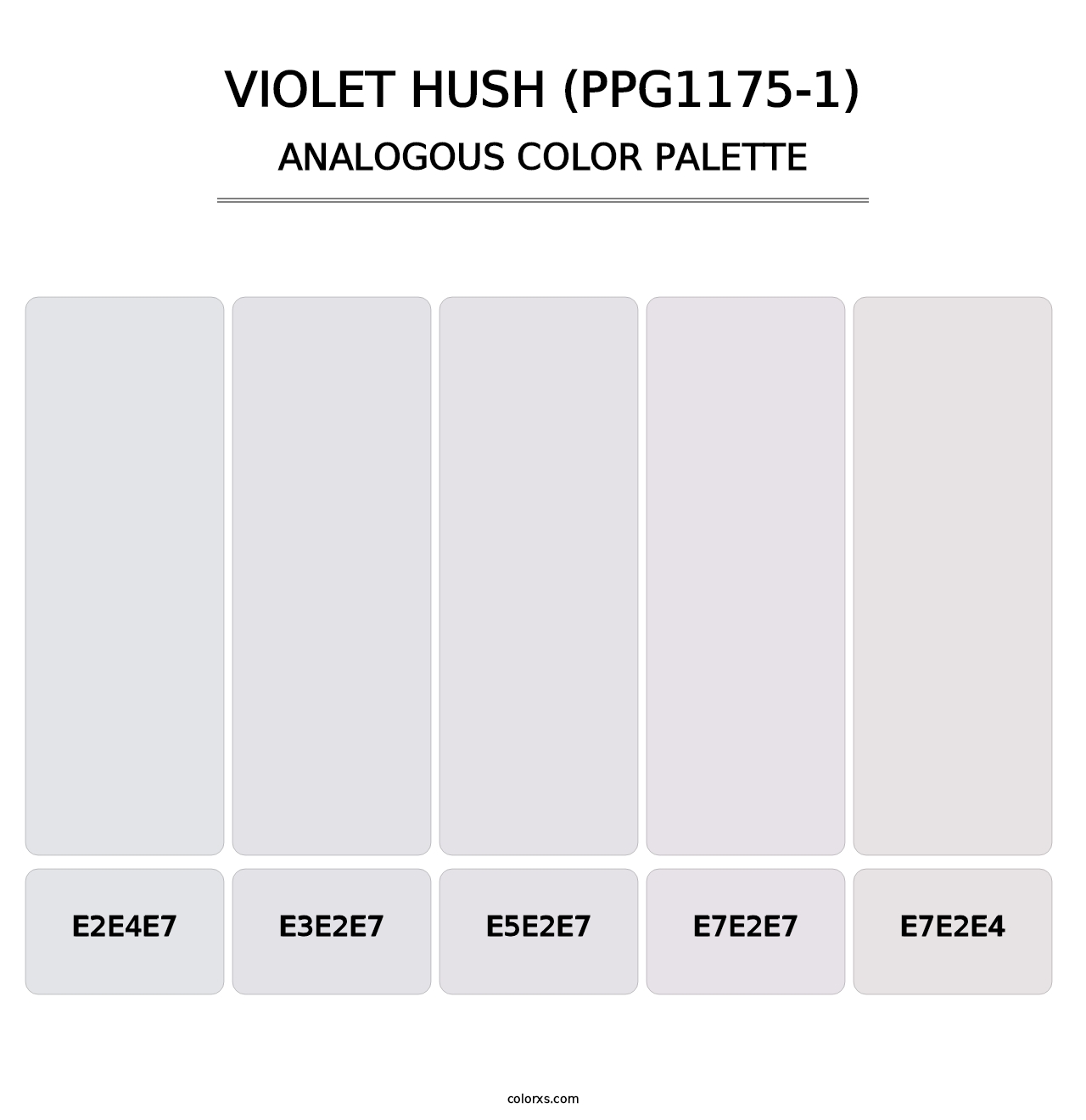 Violet Hush (PPG1175-1) - Analogous Color Palette