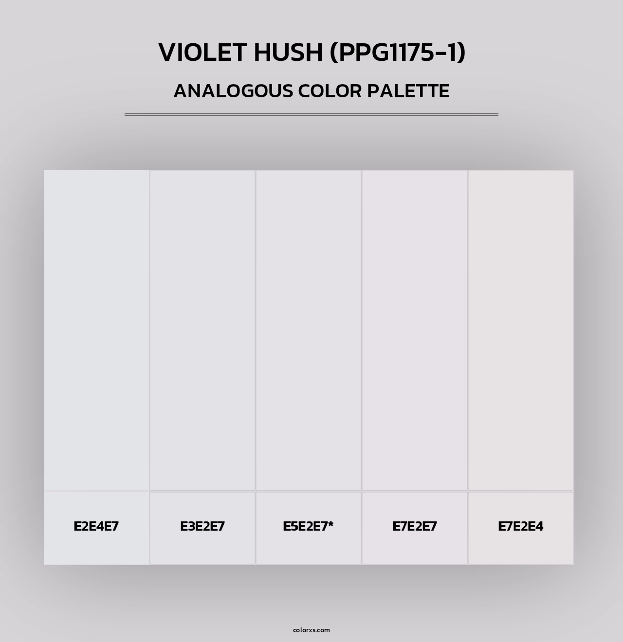 Violet Hush (PPG1175-1) - Analogous Color Palette