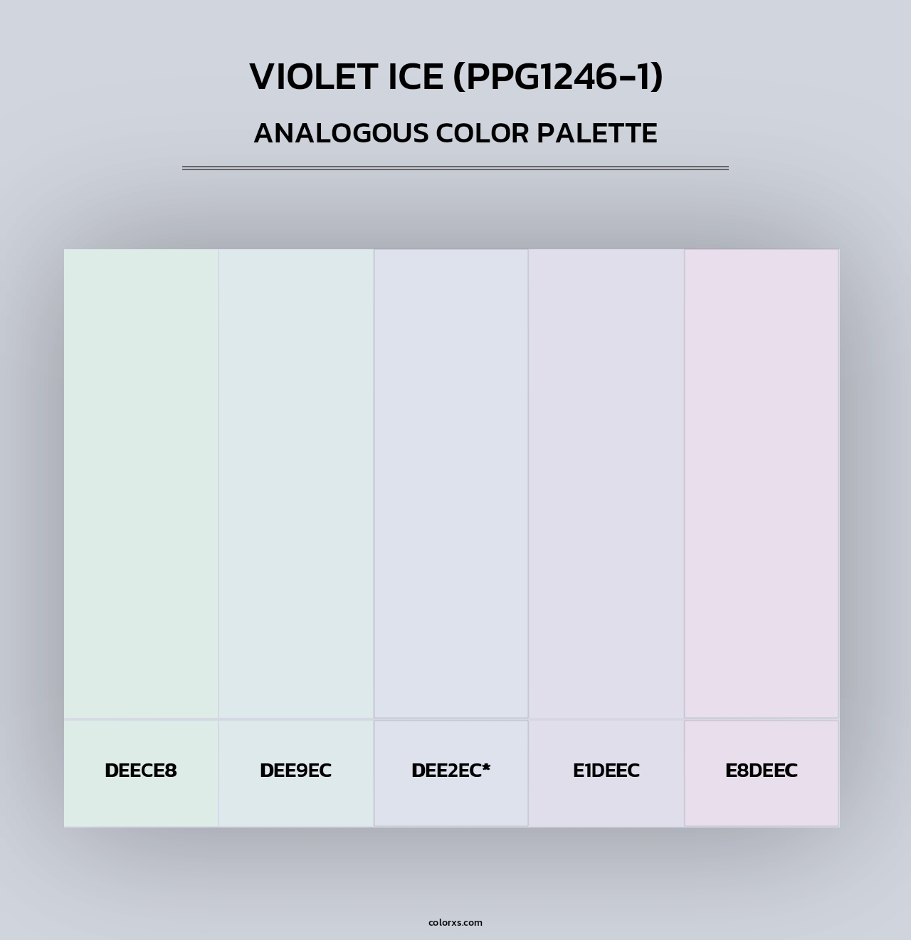 Violet Ice (PPG1246-1) - Analogous Color Palette