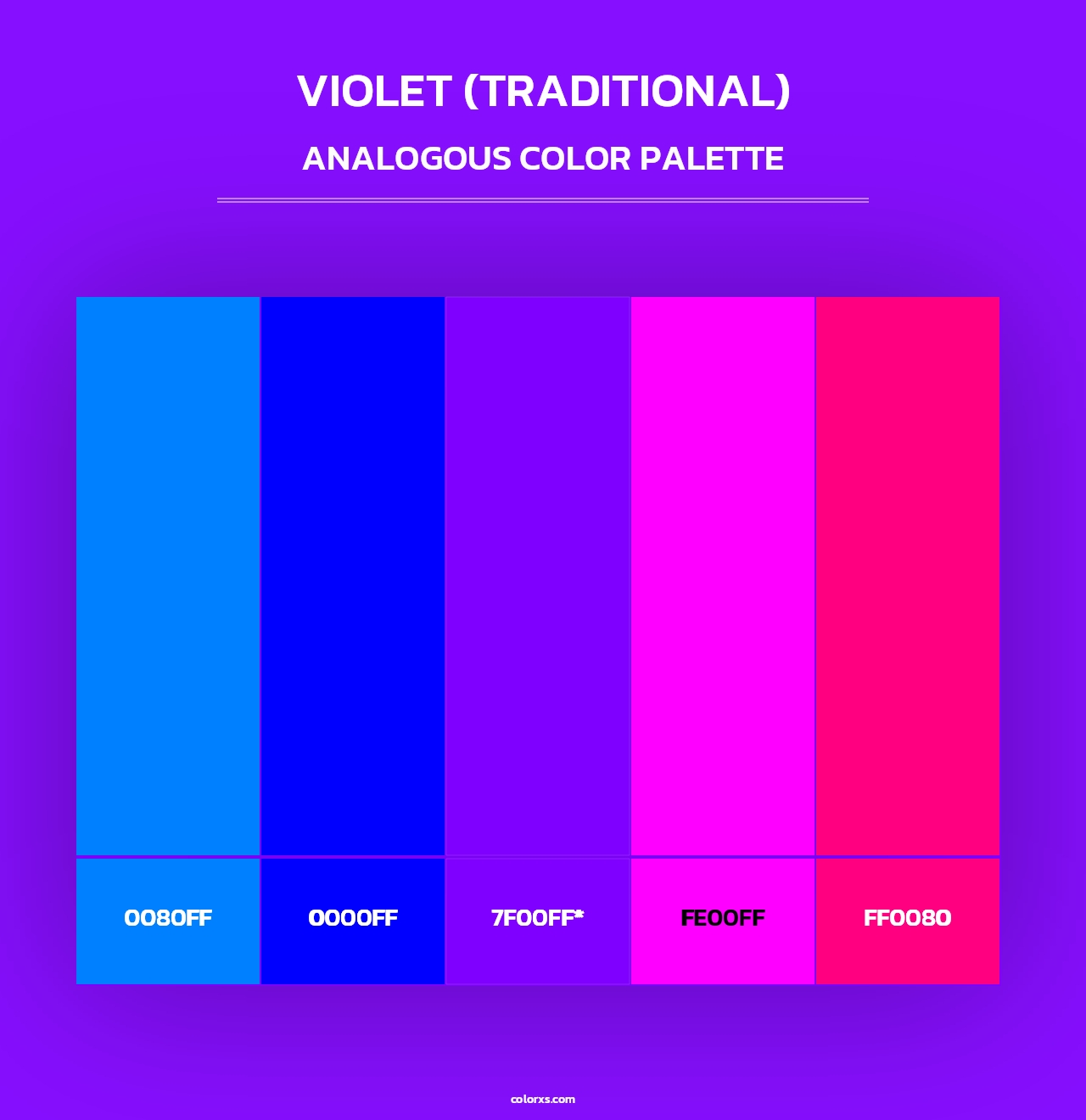 Violet (traditional) - Analogous Color Palette