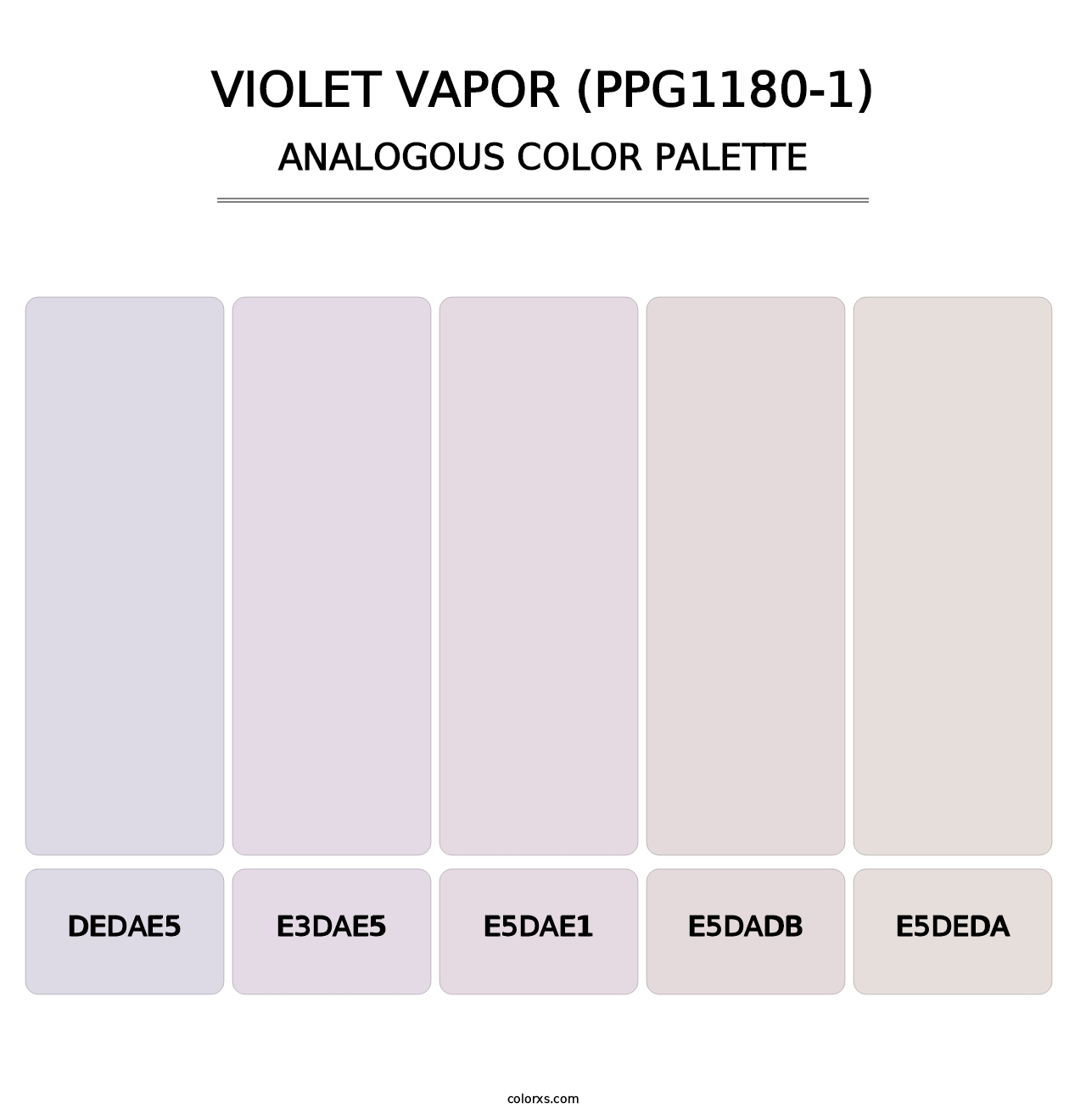 Violet Vapor (PPG1180-1) - Analogous Color Palette