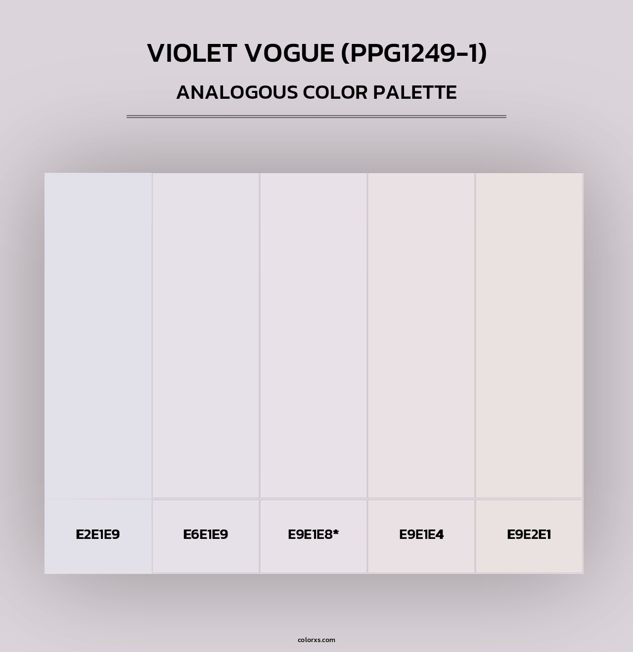 Violet Vogue (PPG1249-1) - Analogous Color Palette