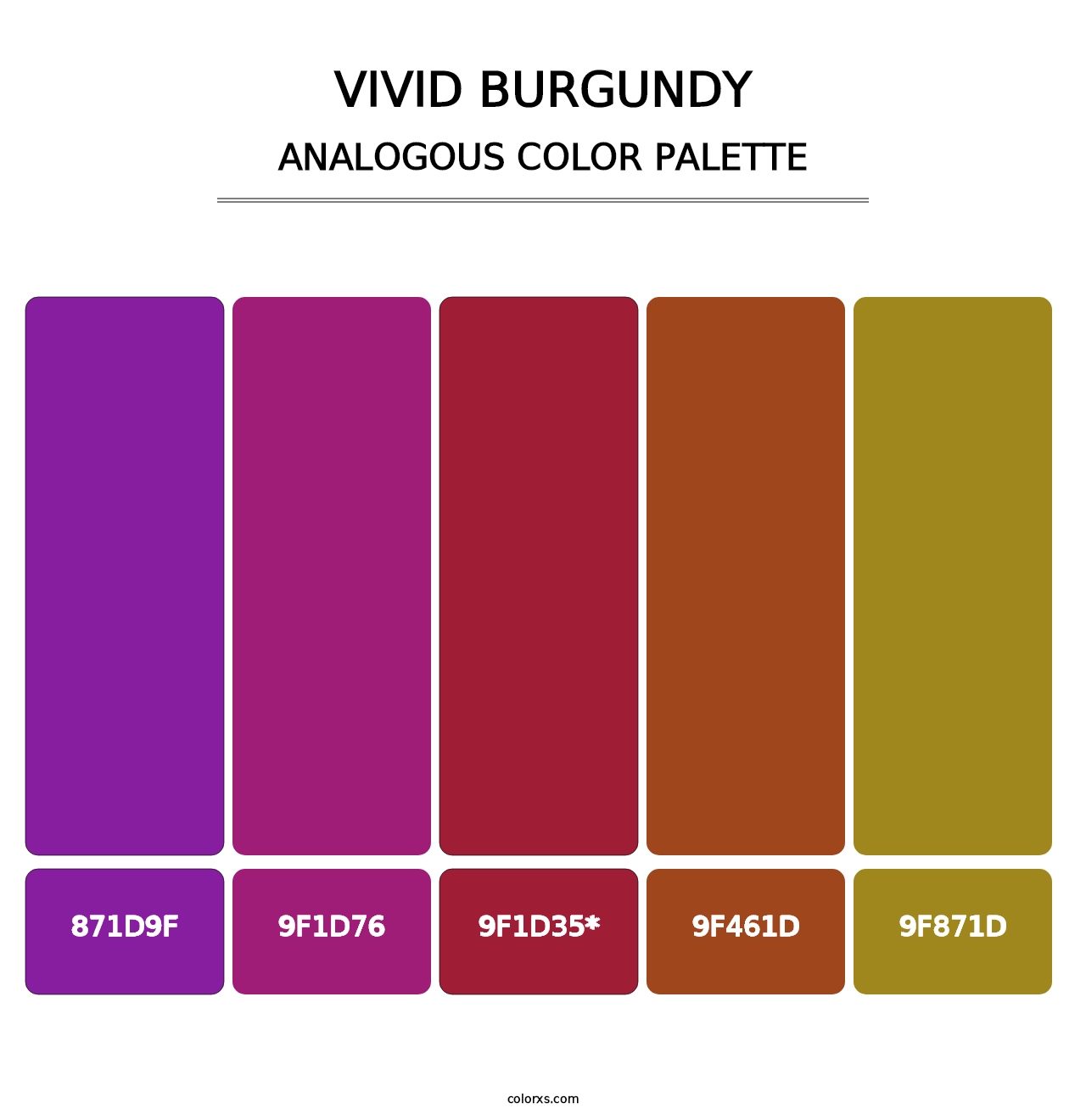 Vivid Burgundy - Analogous Color Palette