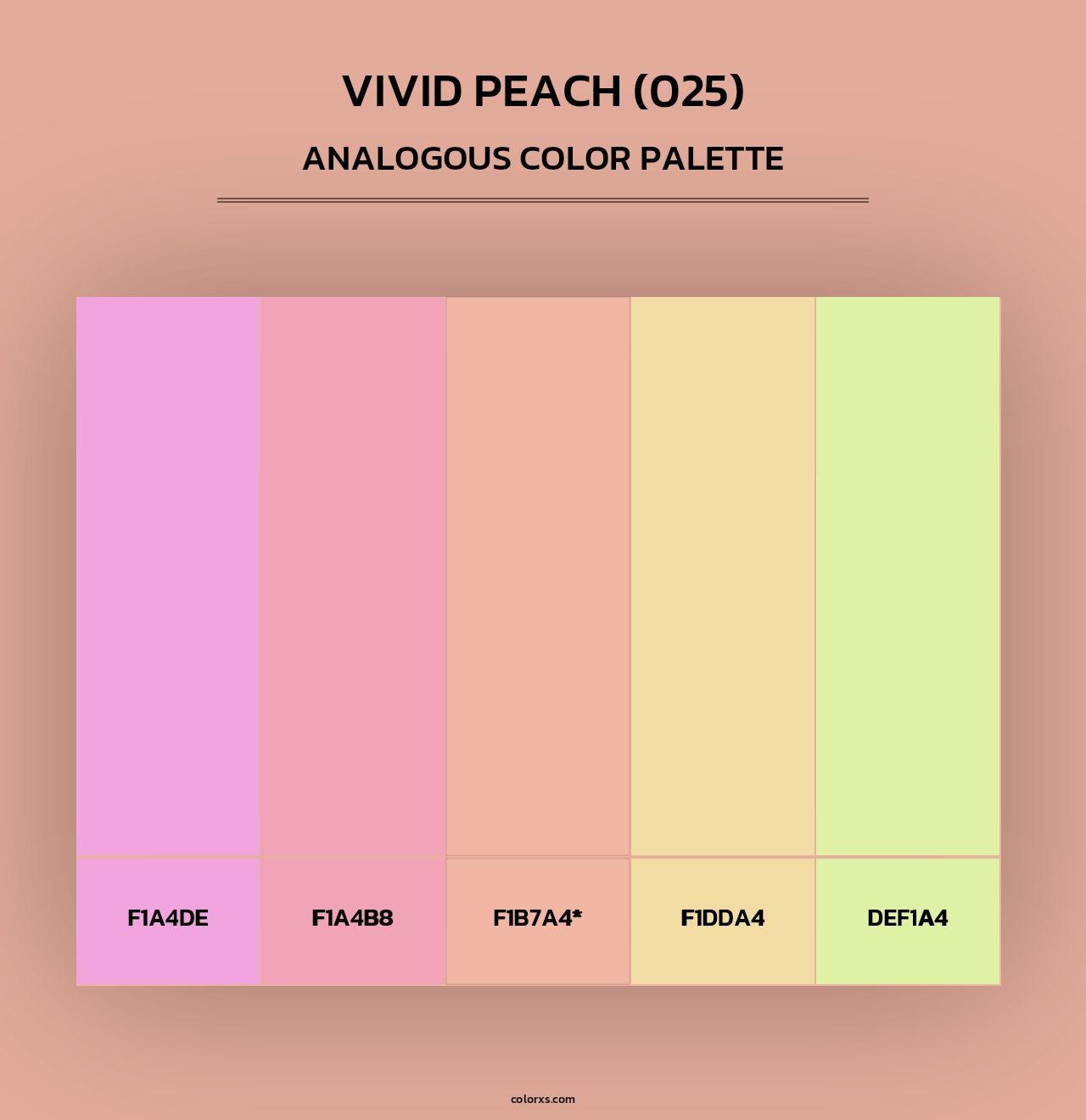 Vivid Peach (025) - Analogous Color Palette