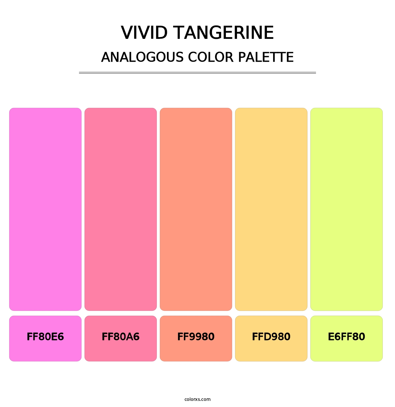 Vivid Tangerine - Analogous Color Palette