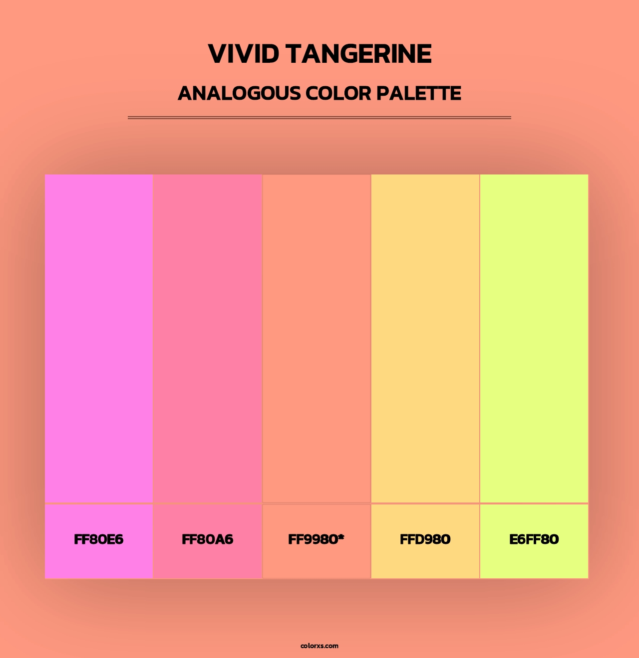 Vivid Tangerine - Analogous Color Palette