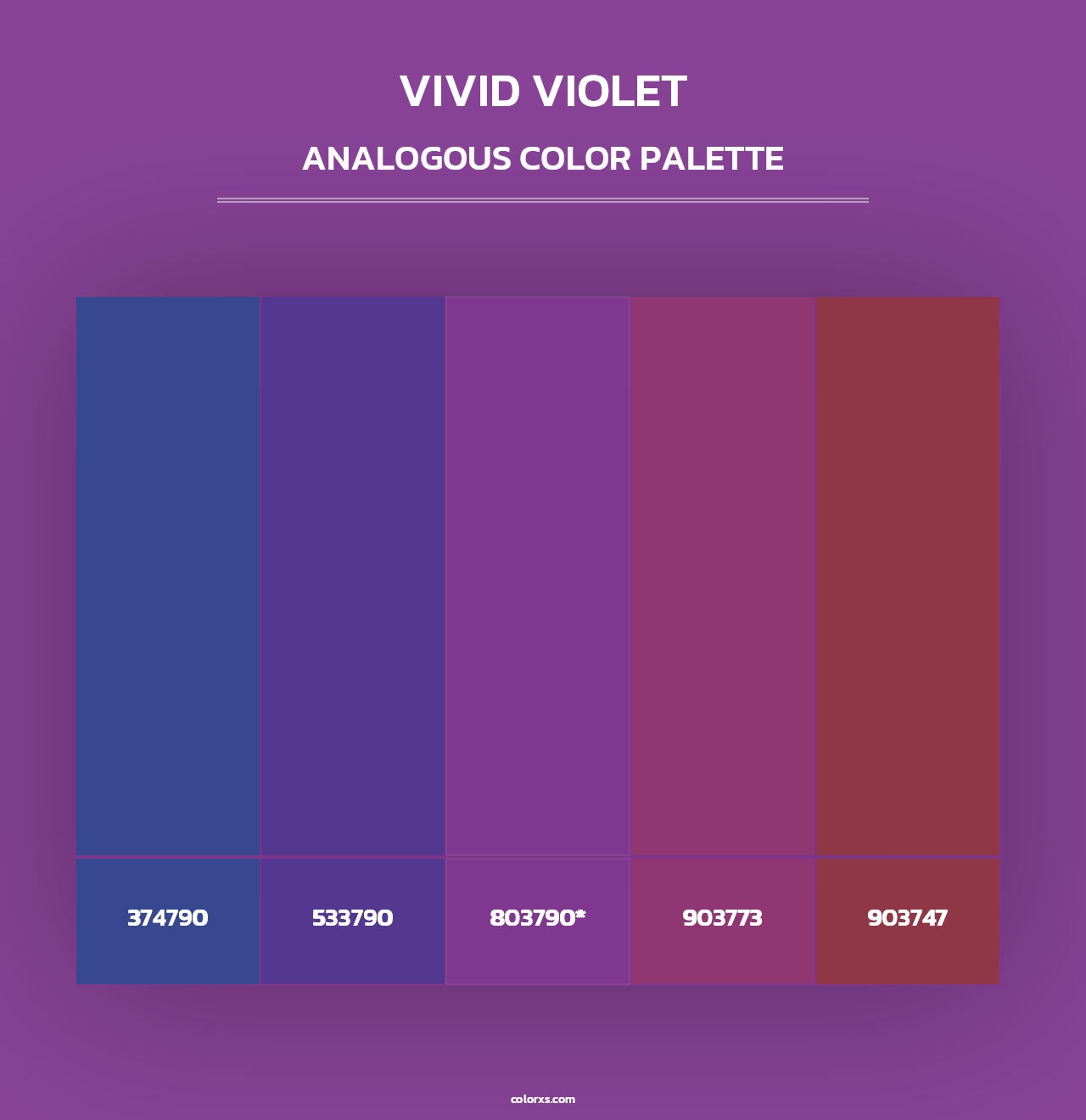 Vivid Violet - Analogous Color Palette