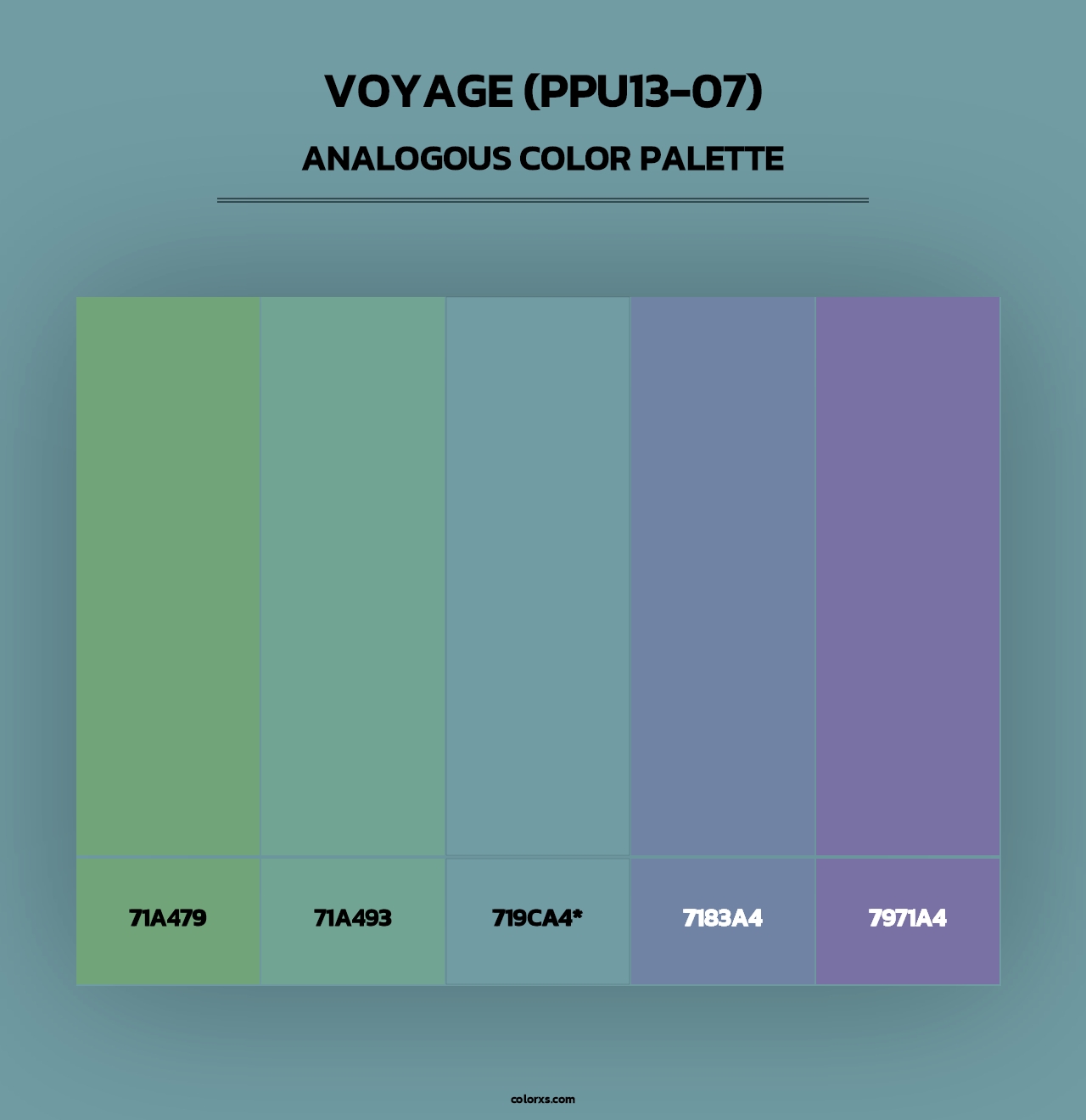 Voyage (PPU13-07) - Analogous Color Palette