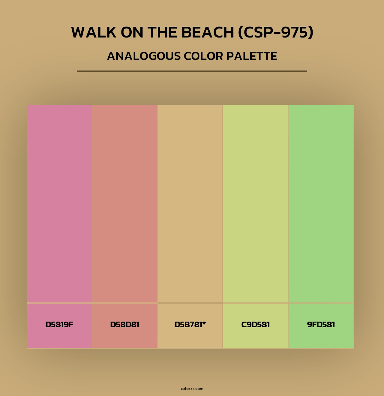Walk on the Beach (CSP-975) - Analogous Color Palette