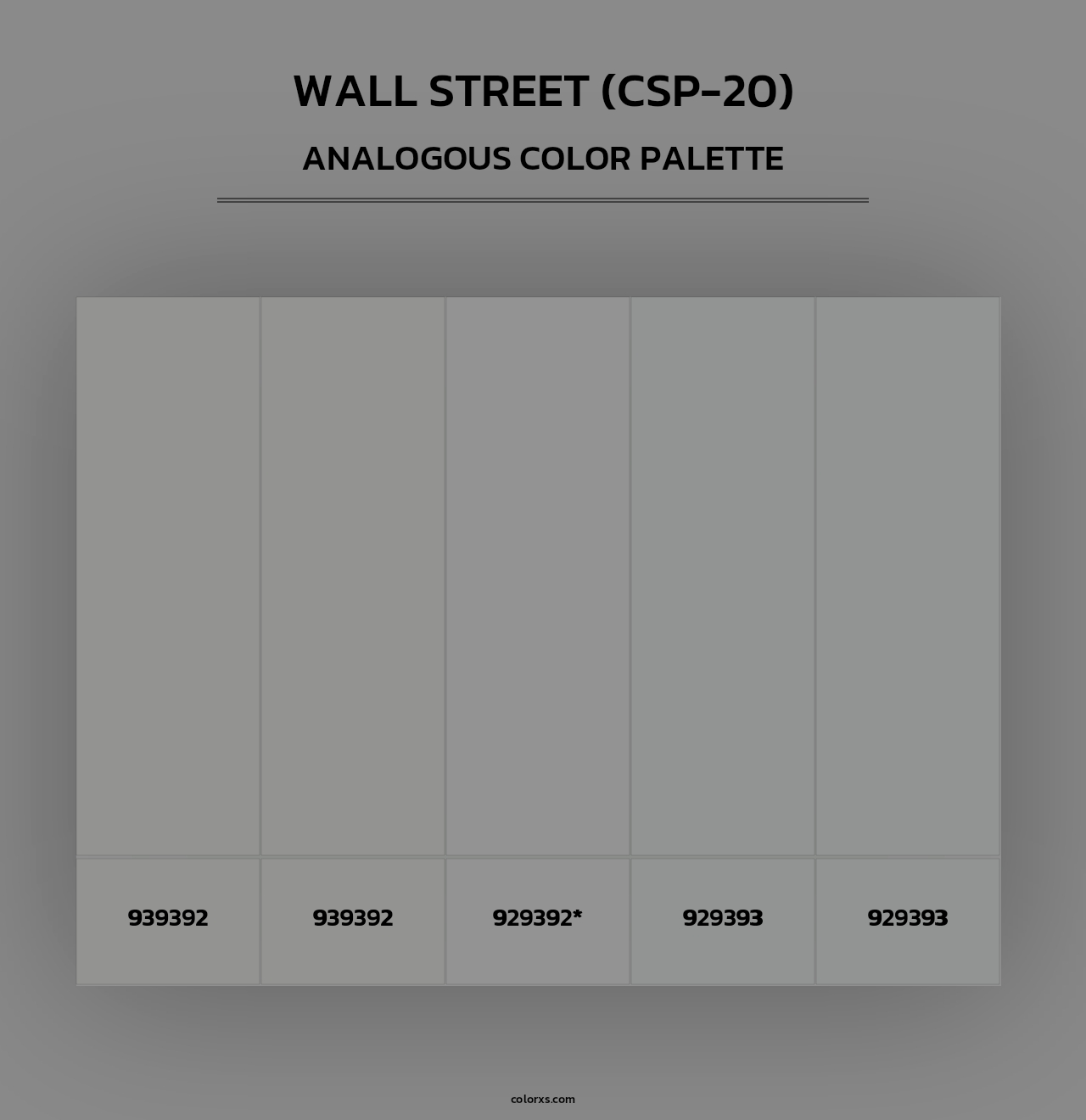 Wall Street (CSP-20) - Analogous Color Palette
