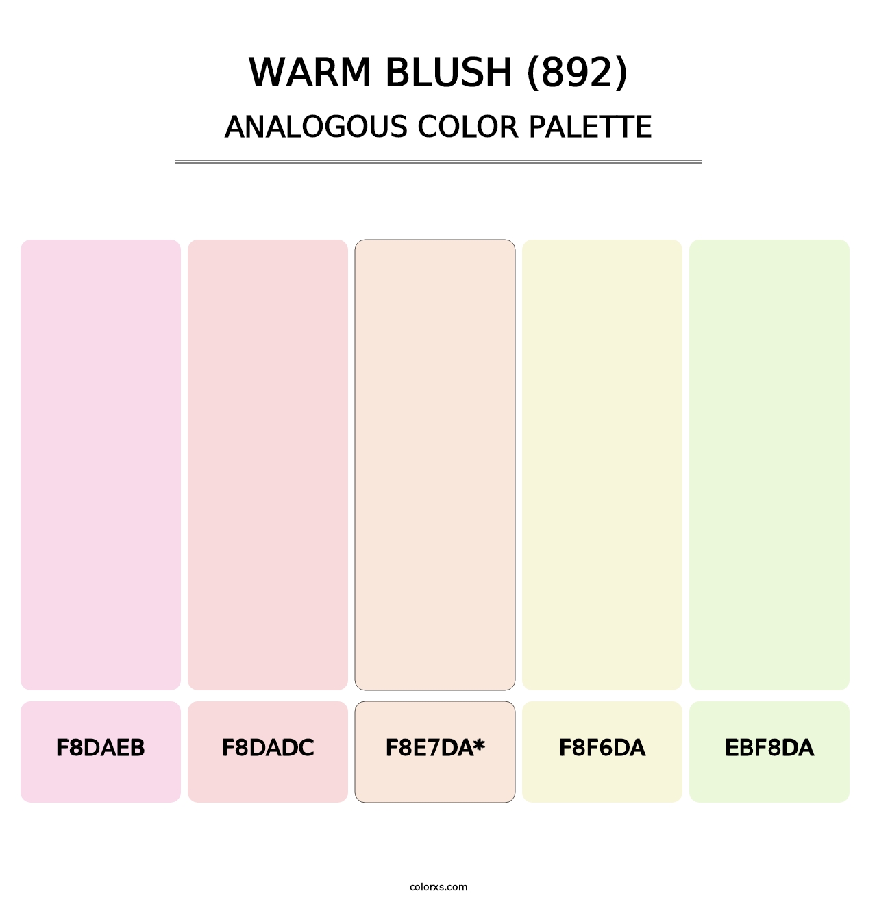Warm Blush (892) - Analogous Color Palette