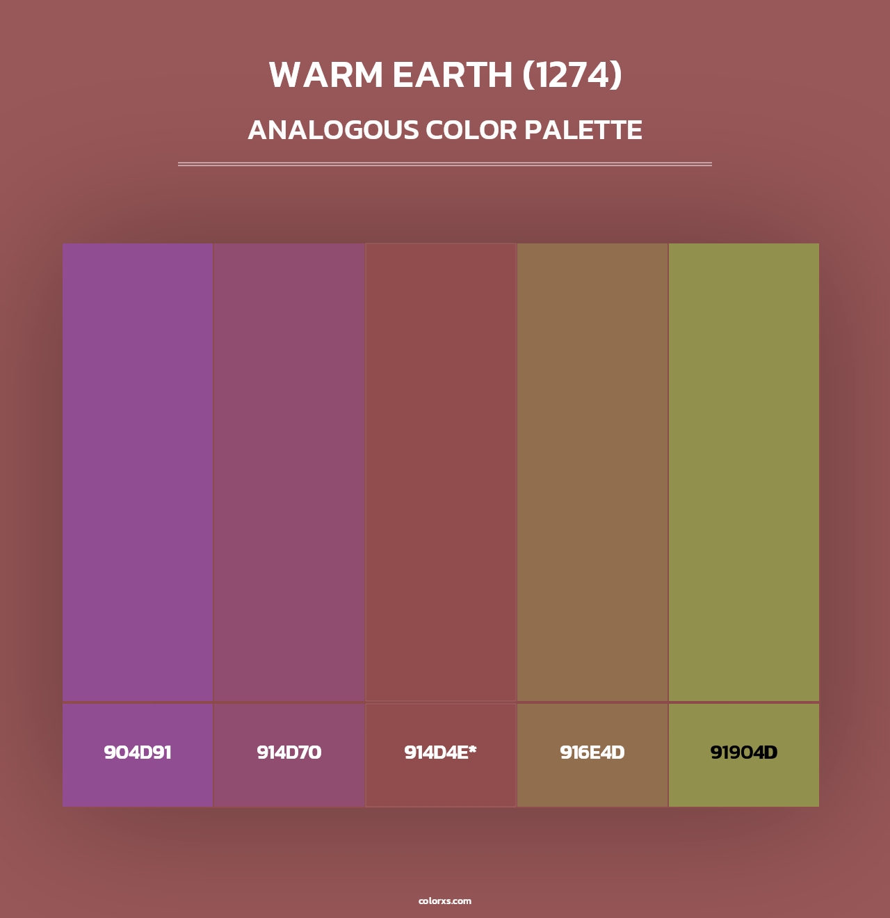 Warm Earth (1274) - Analogous Color Palette