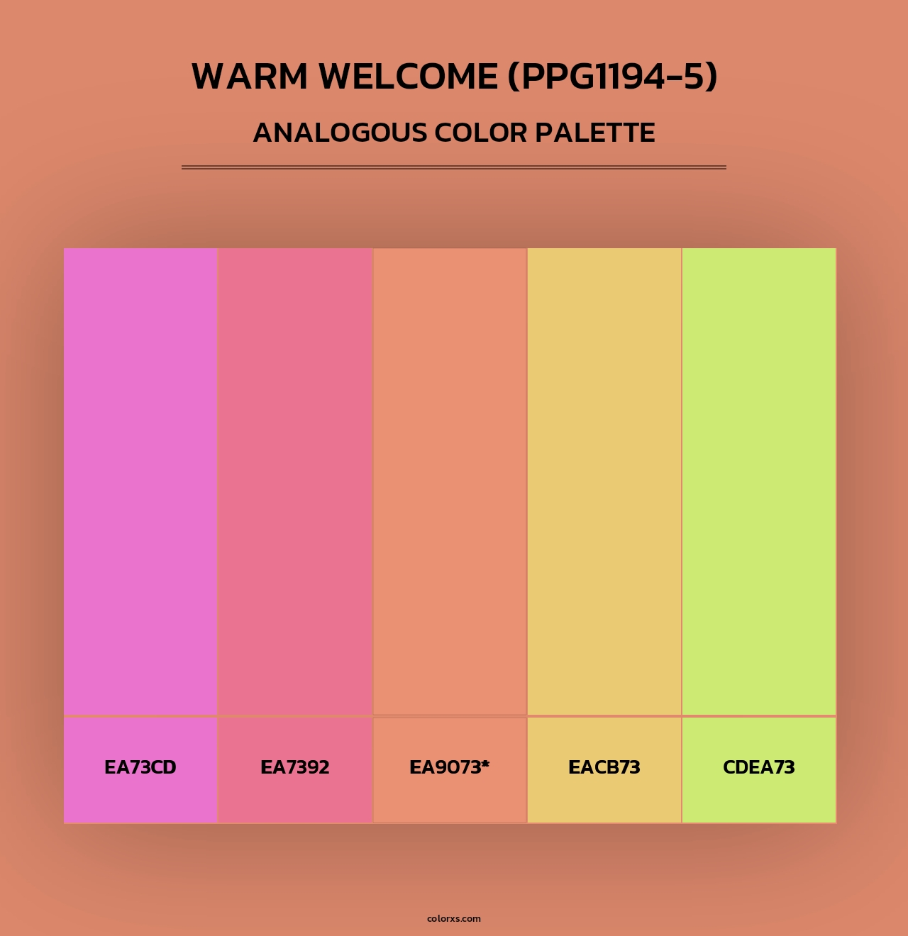 Warm Welcome (PPG1194-5) - Analogous Color Palette