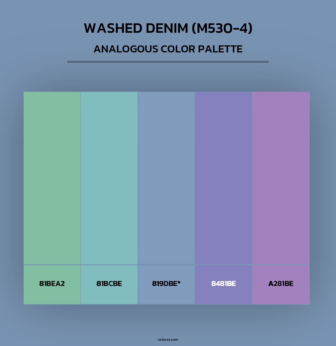 Washed Denim (M530-4) - Analogous Color Palette