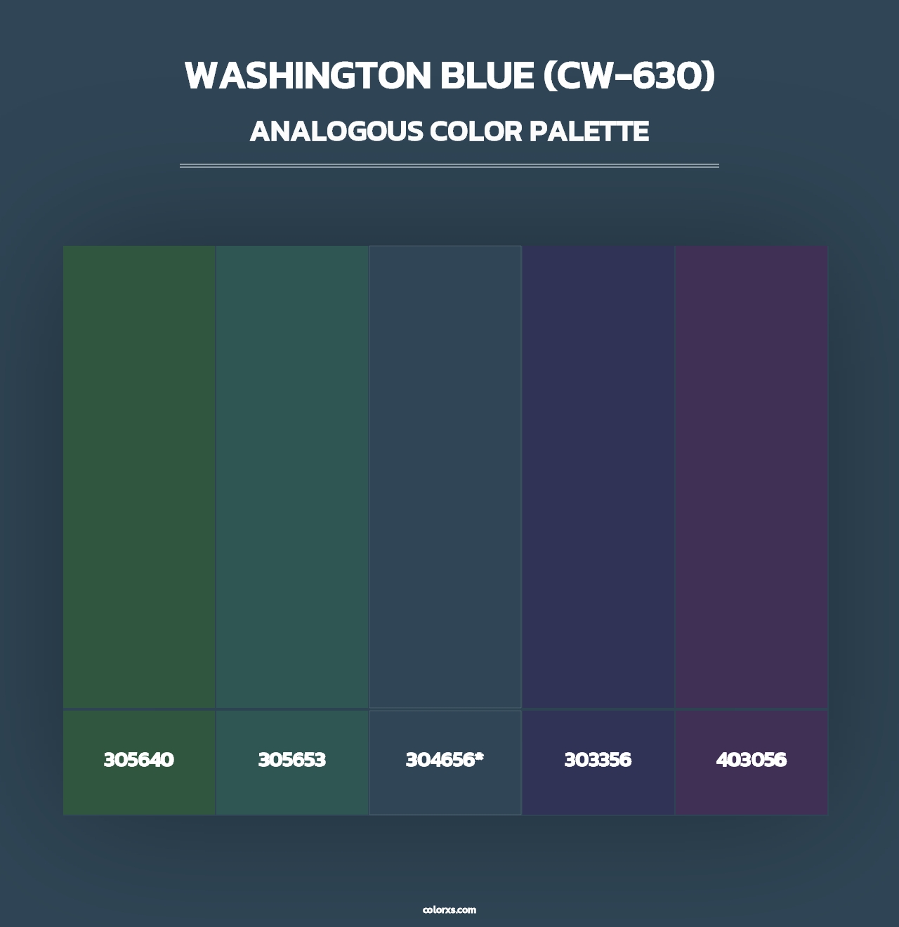 Washington Blue (CW-630) - Analogous Color Palette