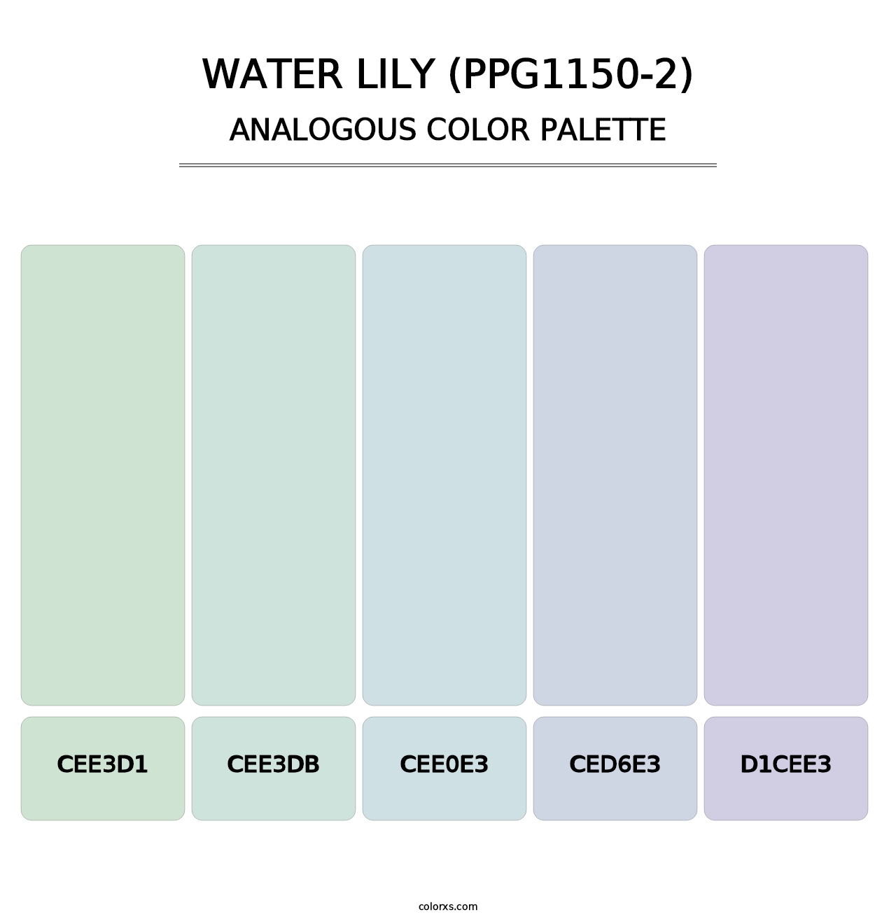 Water Lily (PPG1150-2) - Analogous Color Palette