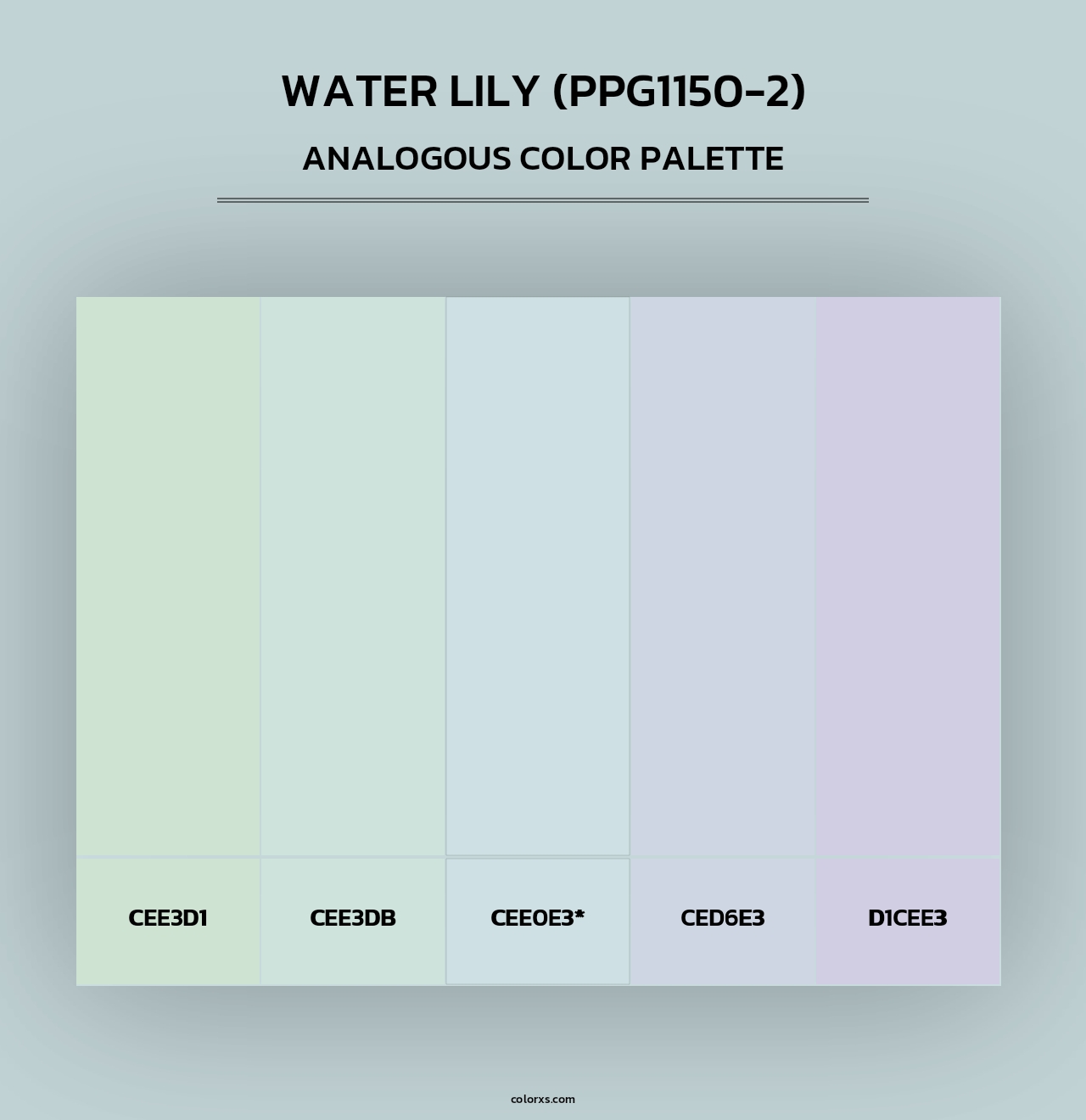 Water Lily (PPG1150-2) - Analogous Color Palette