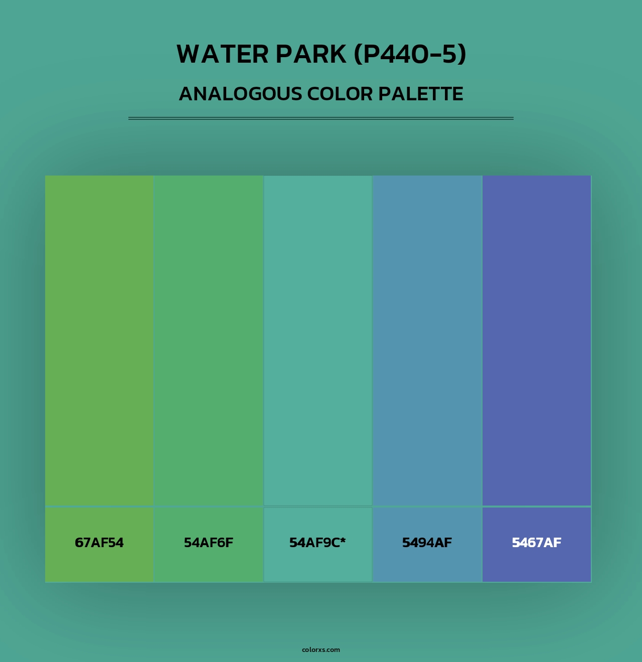 Water Park (P440-5) - Analogous Color Palette