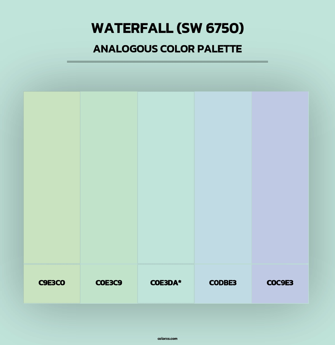 Waterfall (SW 6750) - Analogous Color Palette