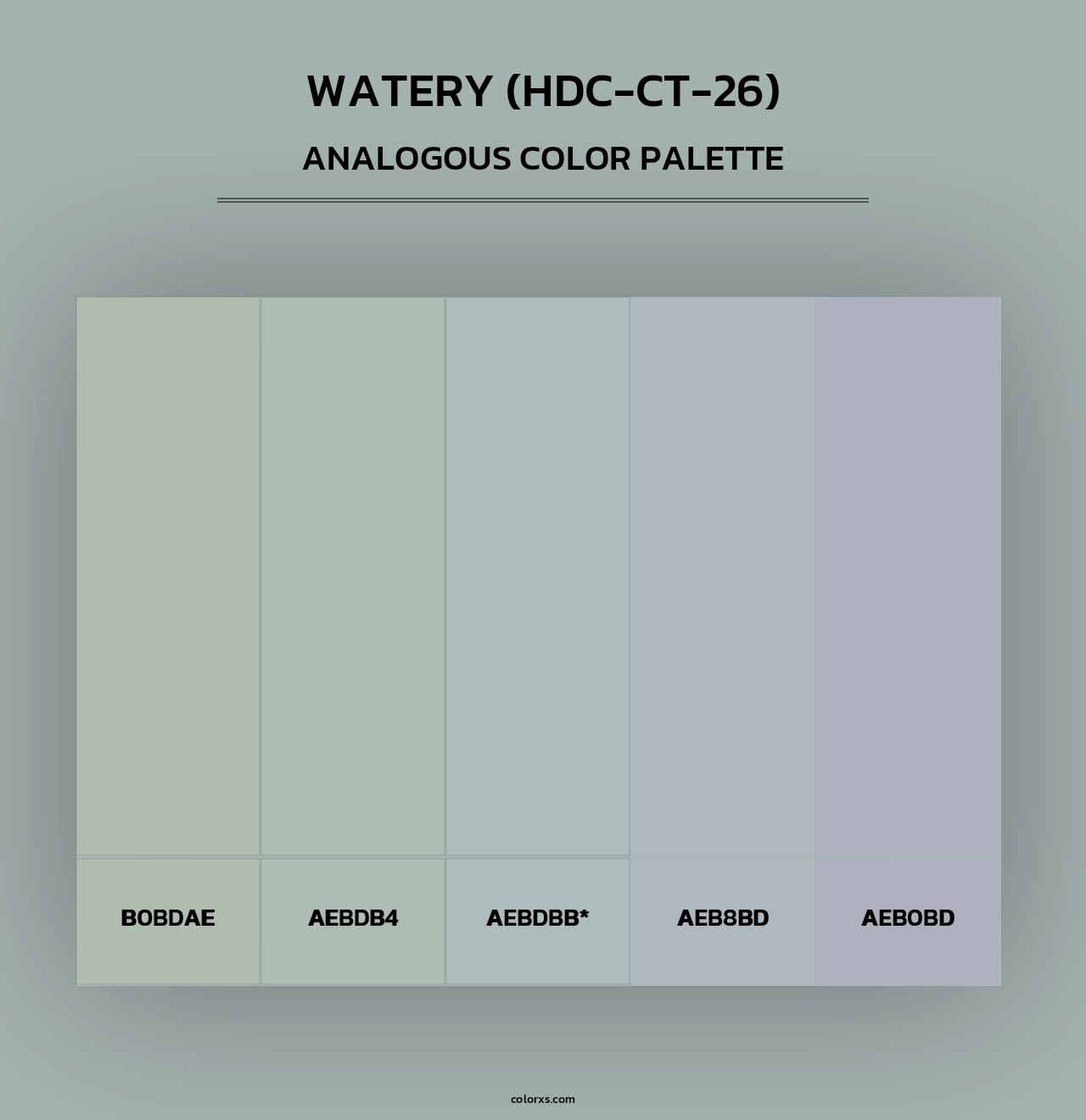 Watery (HDC-CT-26) - Analogous Color Palette